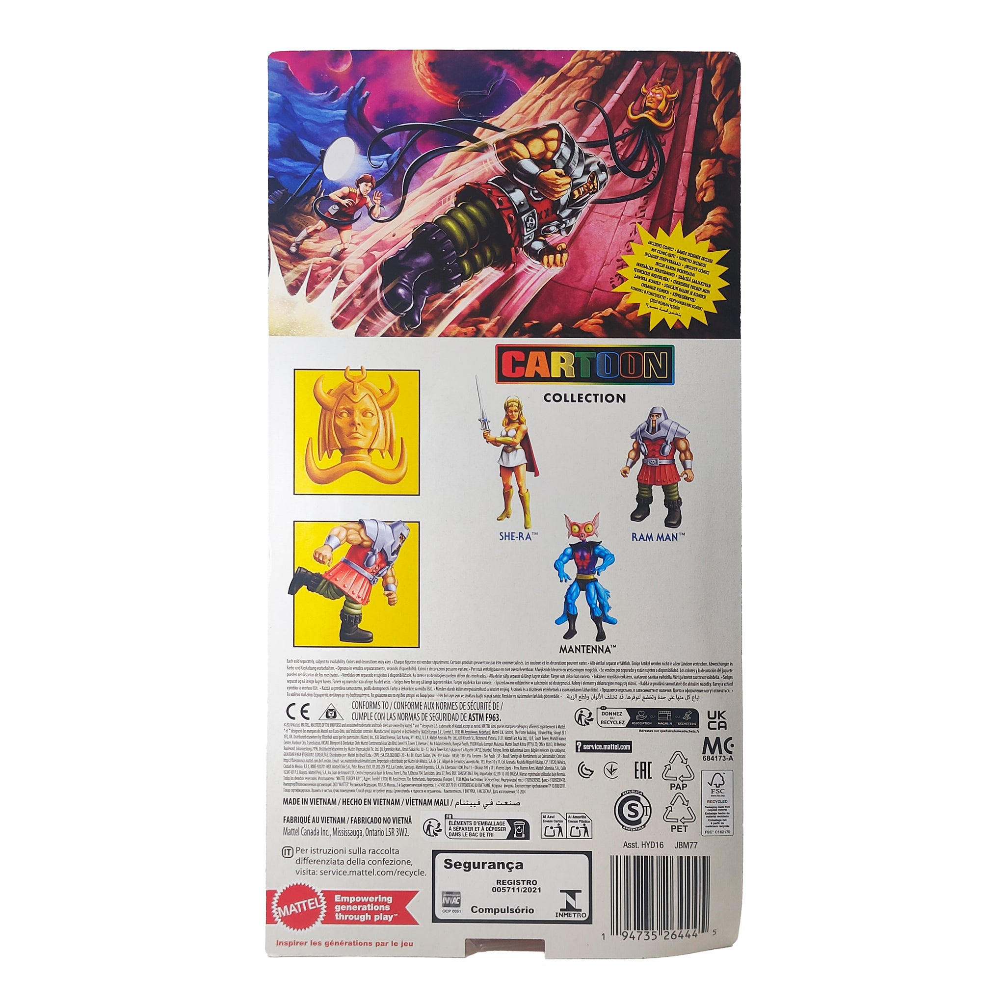 Masters of the Universe Origin Ram Man Cartoon Collection Mattel Action Figure – Masters of the Universe, Mattel, 14 cm, pre-owned collector piece, Uncanny Collectibles Dublin Ireland