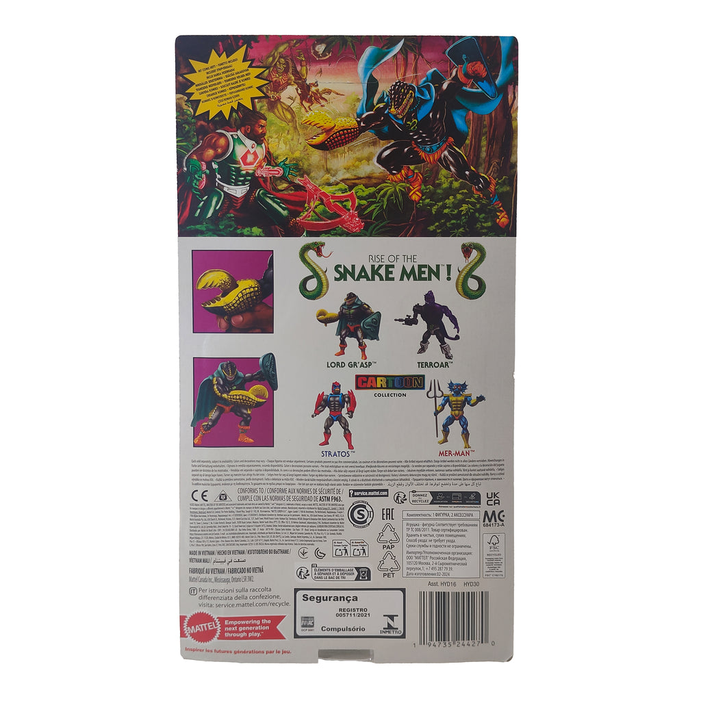 Masters of the Universe Origins Snake Men Lord Gr'Asp Mattel Action Figure 14 cm – Masters of the Universe, Mattel, 14 cm, pre-owned collector piece, Uncanny Collectibles Dublin Ireland