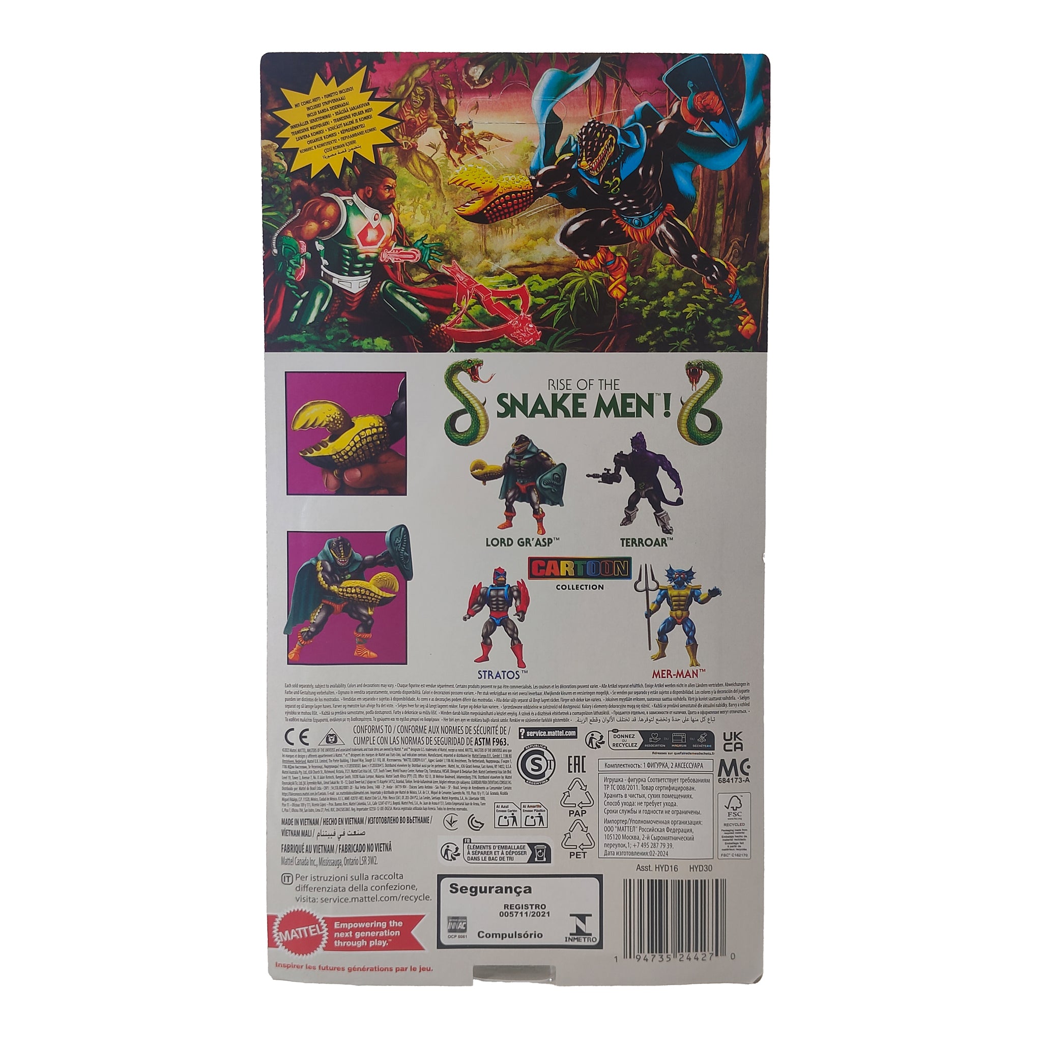 Masters of the Universe Origins Snake Men Lord Gr'Asp Mattel Action Figure 14 cm – Masters of the Universe, Mattel, 14 cm, pre-owned collector piece, Uncanny Collectibles Dublin Ireland