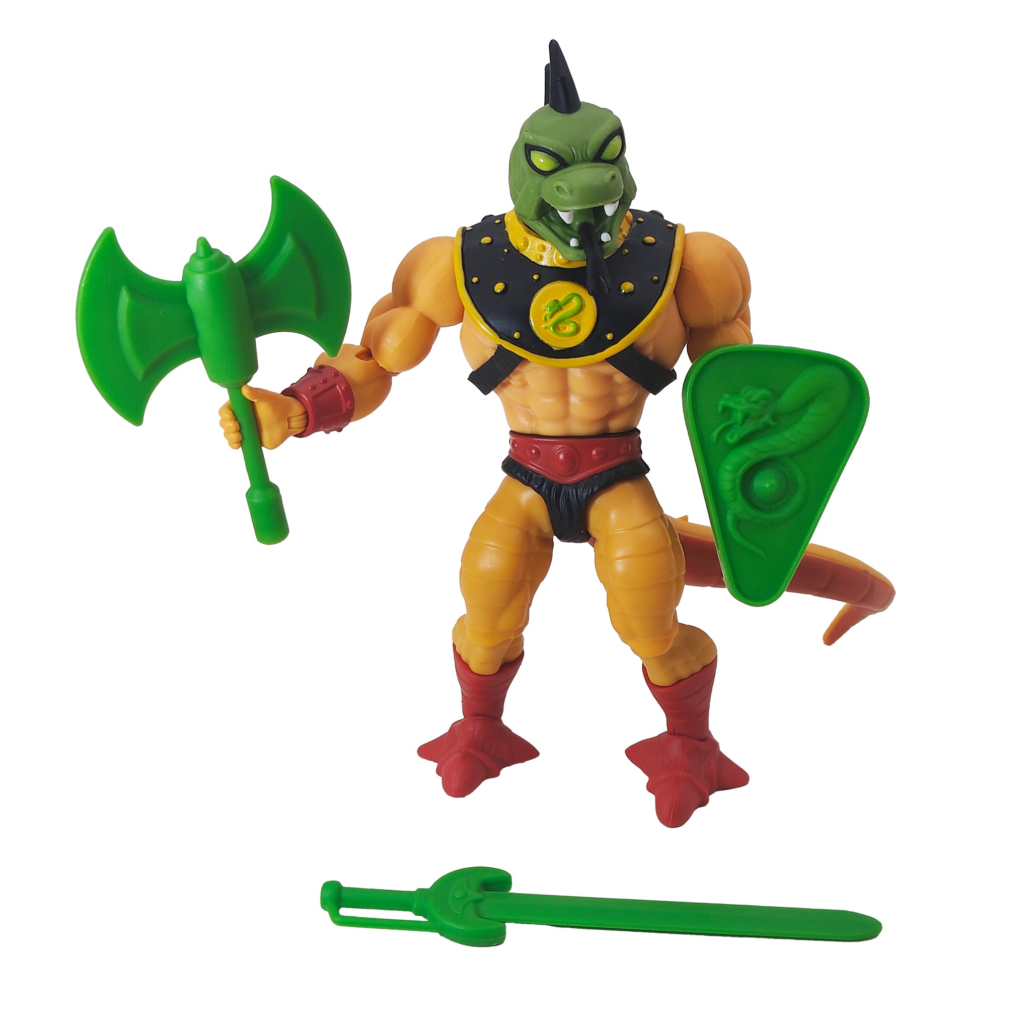 Masters of the Universe Origins Snake Men Reptilax Mattel Action Figure 2024 – Masters of the Universe, Mattel, 14 cm, 2024, pre-owned collector piece, Uncanny Collectibles Dublin Ireland