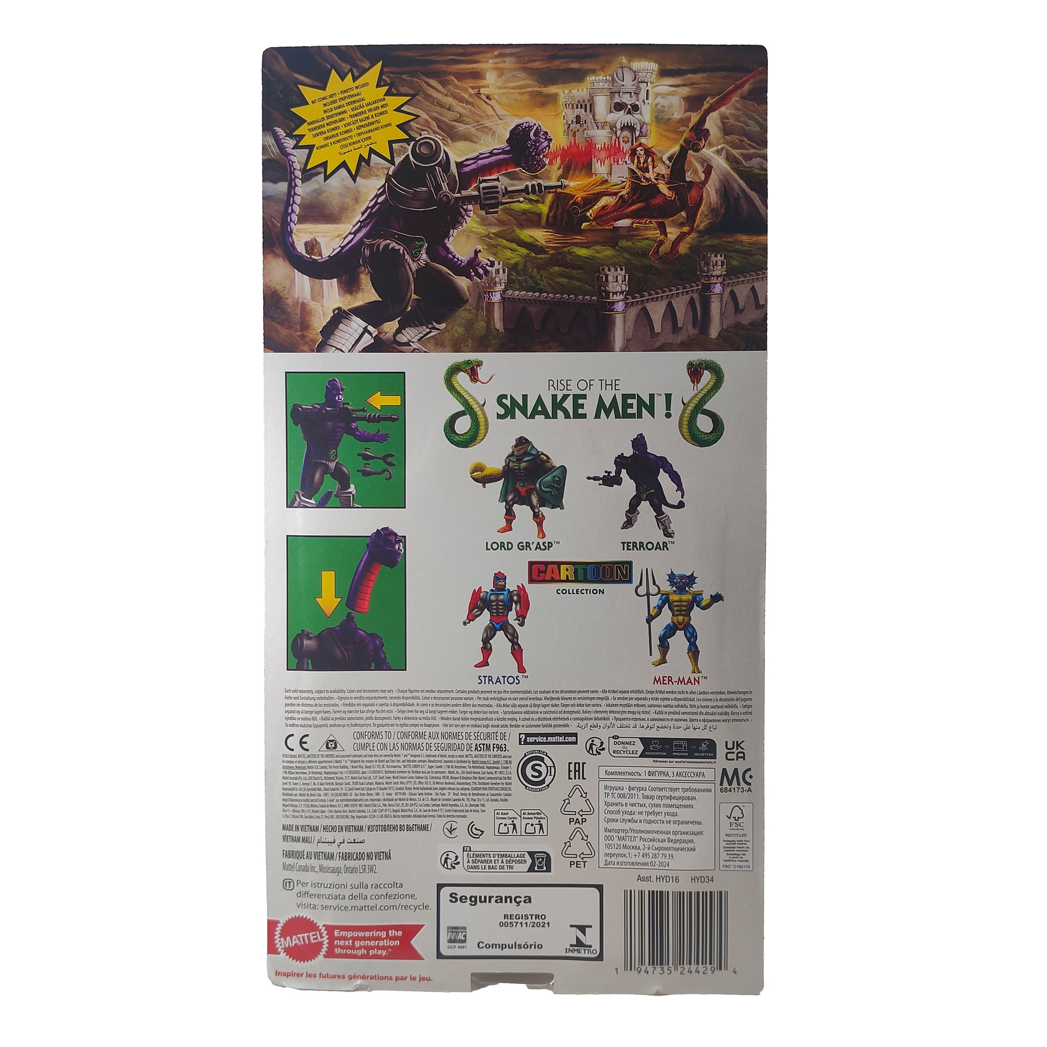 Masters of the Universe Origins Snake Men Terroar Mattel Action Figure 14 cm – Masters of the Universe, Mattel, 14 cm, pre-owned collector piece, Uncanny Collectibles Dublin Ireland