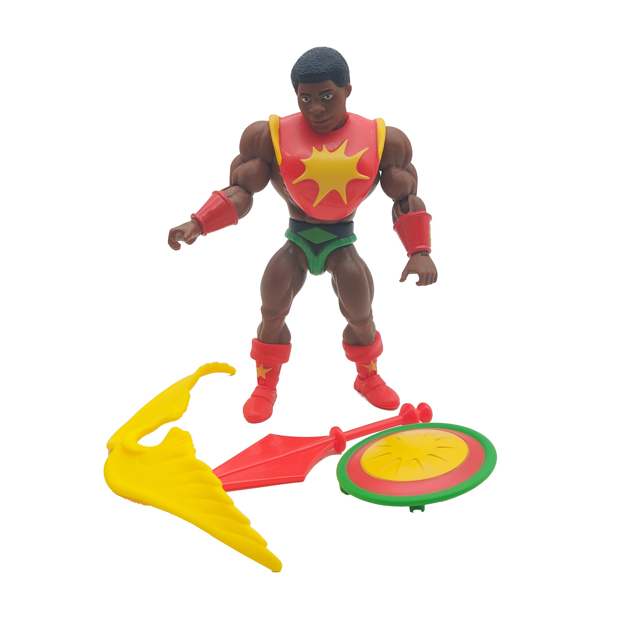 Masters of the Universe Origins Sun Man Mattel Action Figure 2022 – Masters of the Universe, Mattel, 14 cm, 2022, pre-owned collector piece, Uncanny Collectibles Dublin Ireland