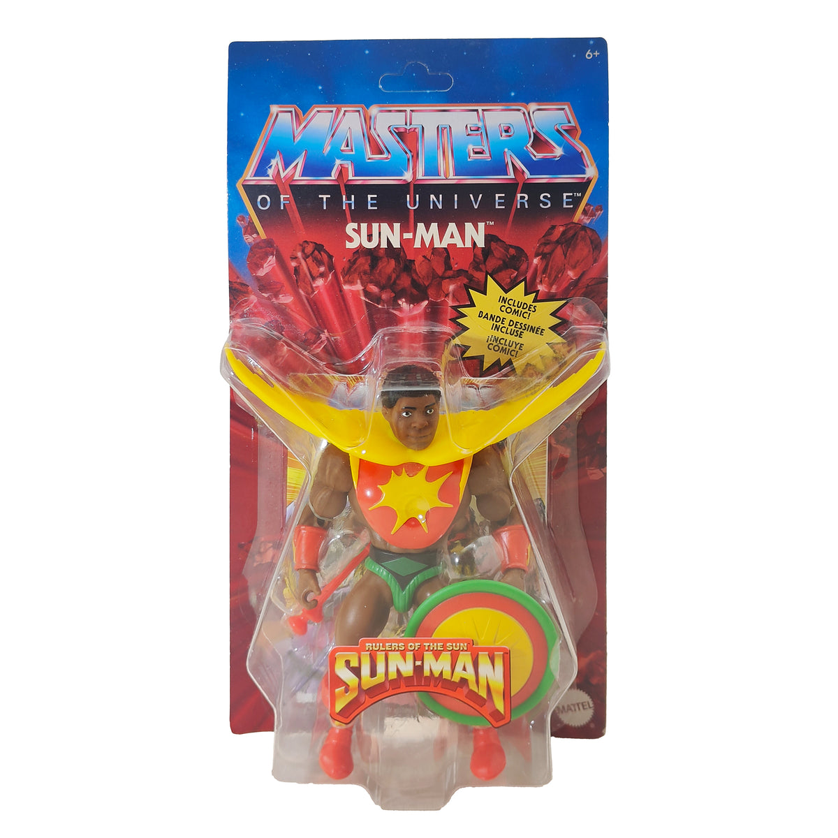 Masters of the Universe Origins Sun-Man Mattel Action Figure 2022, 14cm, pre-owned