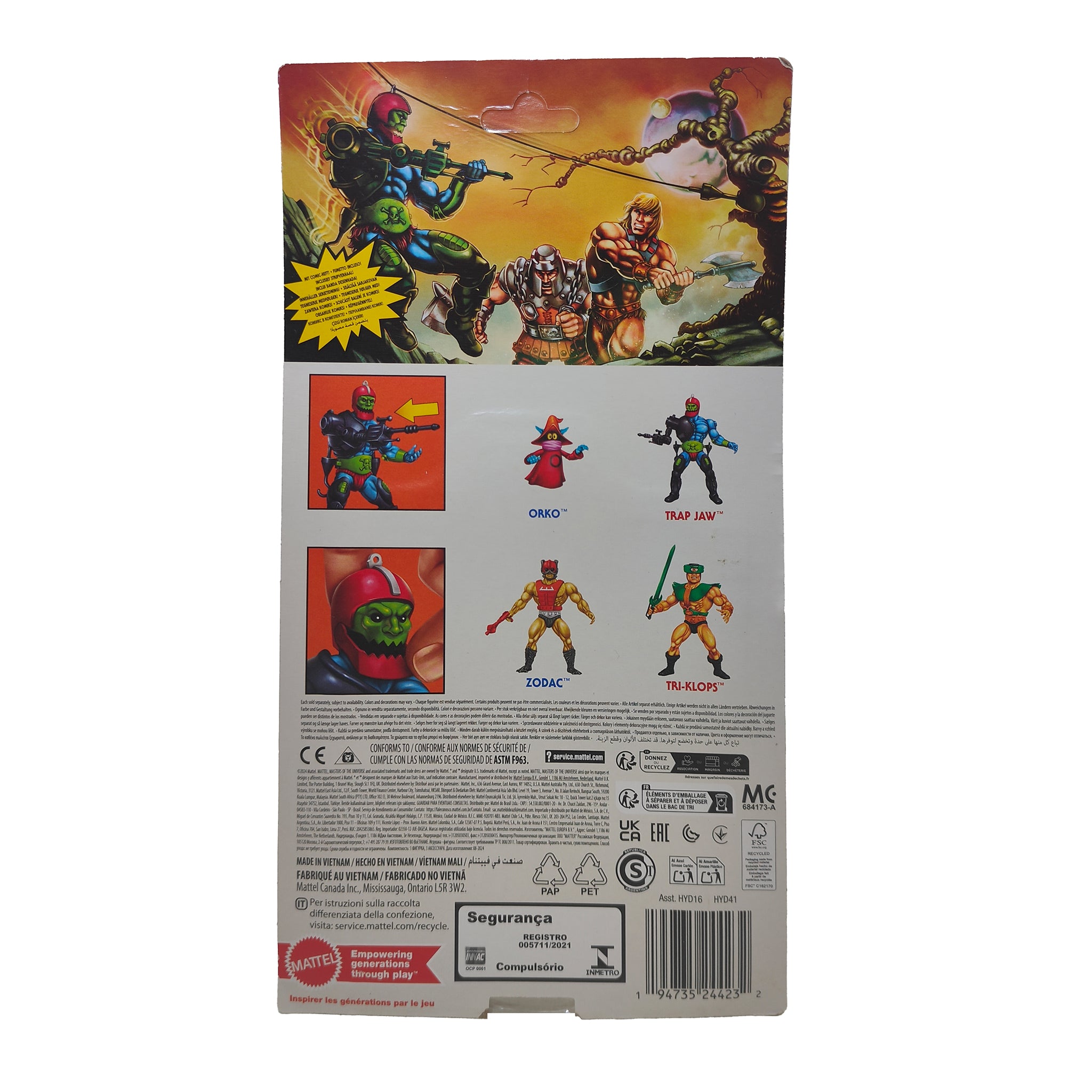 Masters of the Universe Origins Trap Jaw Mattel Action Figure 2020 14 cm – Masters of the Universe, Mattel, 14 cm, 2020, pre-owned collector piece, Uncanny Collectibles Dublin Ireland
