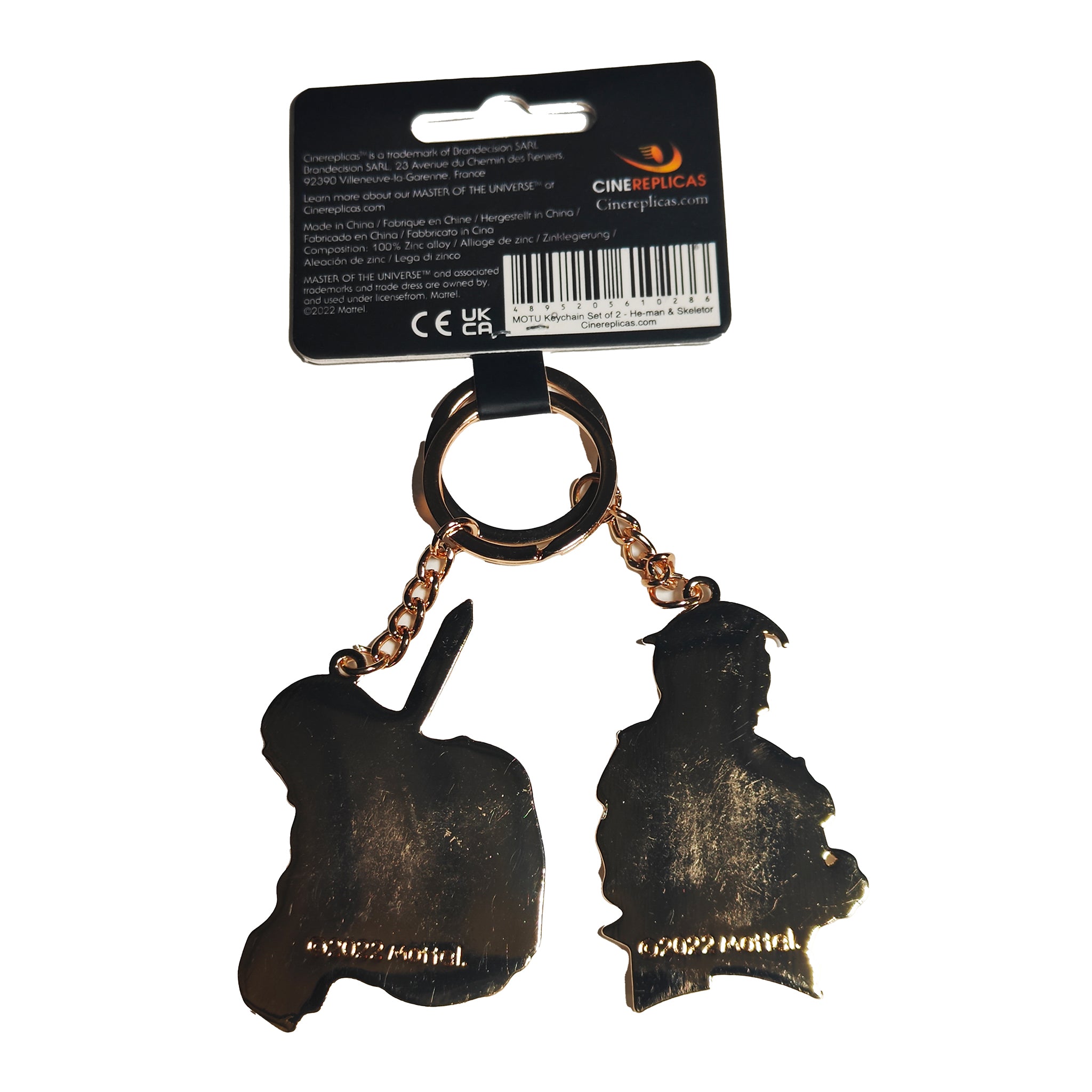 Masters of the Universe Revelation He-Man and Skeletor Metal Keychain 2-Pack – Masters of the Universe, CineReplicas, 4 cm, brand new collector item, Uncanny Collectibles Dublin Ireland