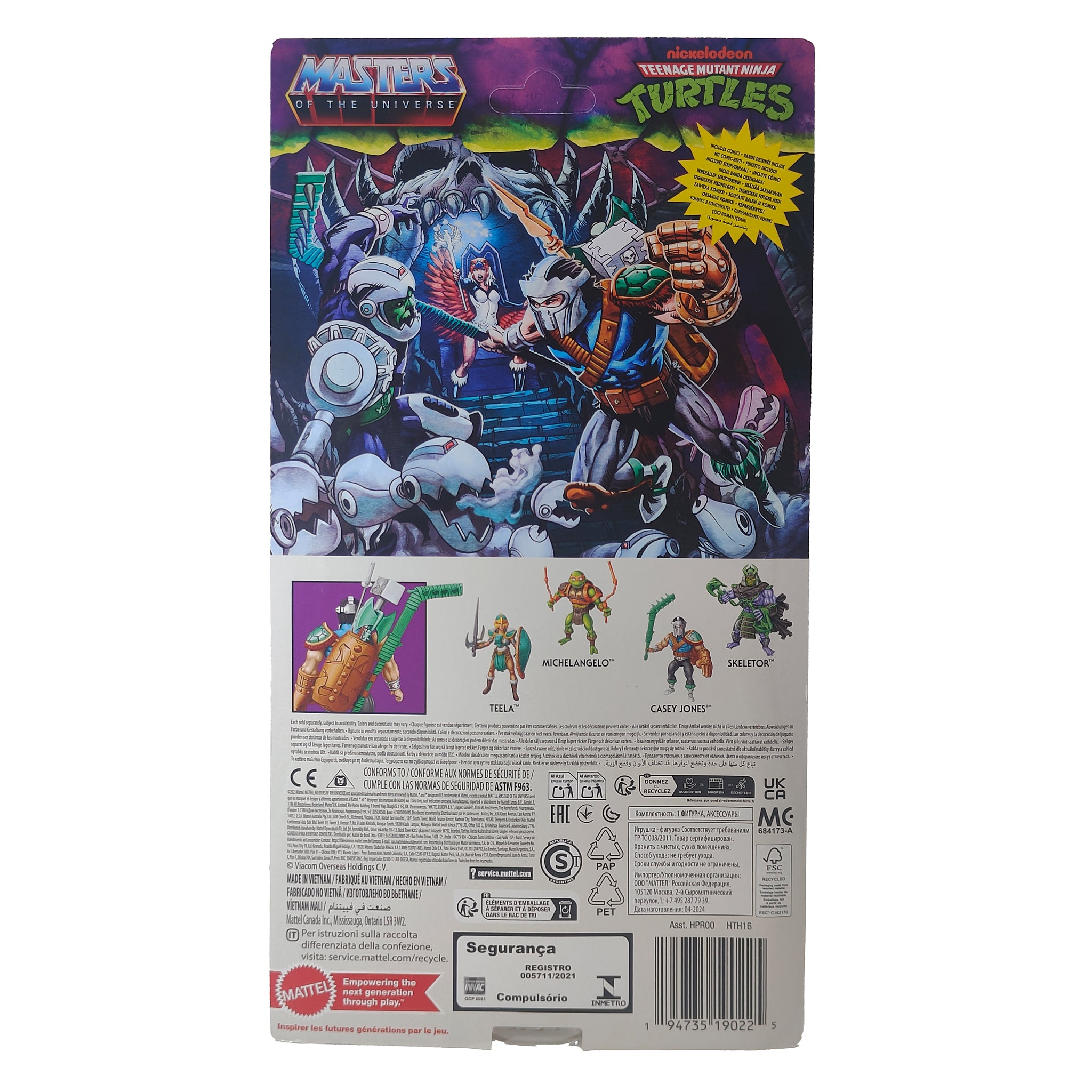 Masters of the Universe Turtles of Grayskull Casey Jones Mattel Action Figure