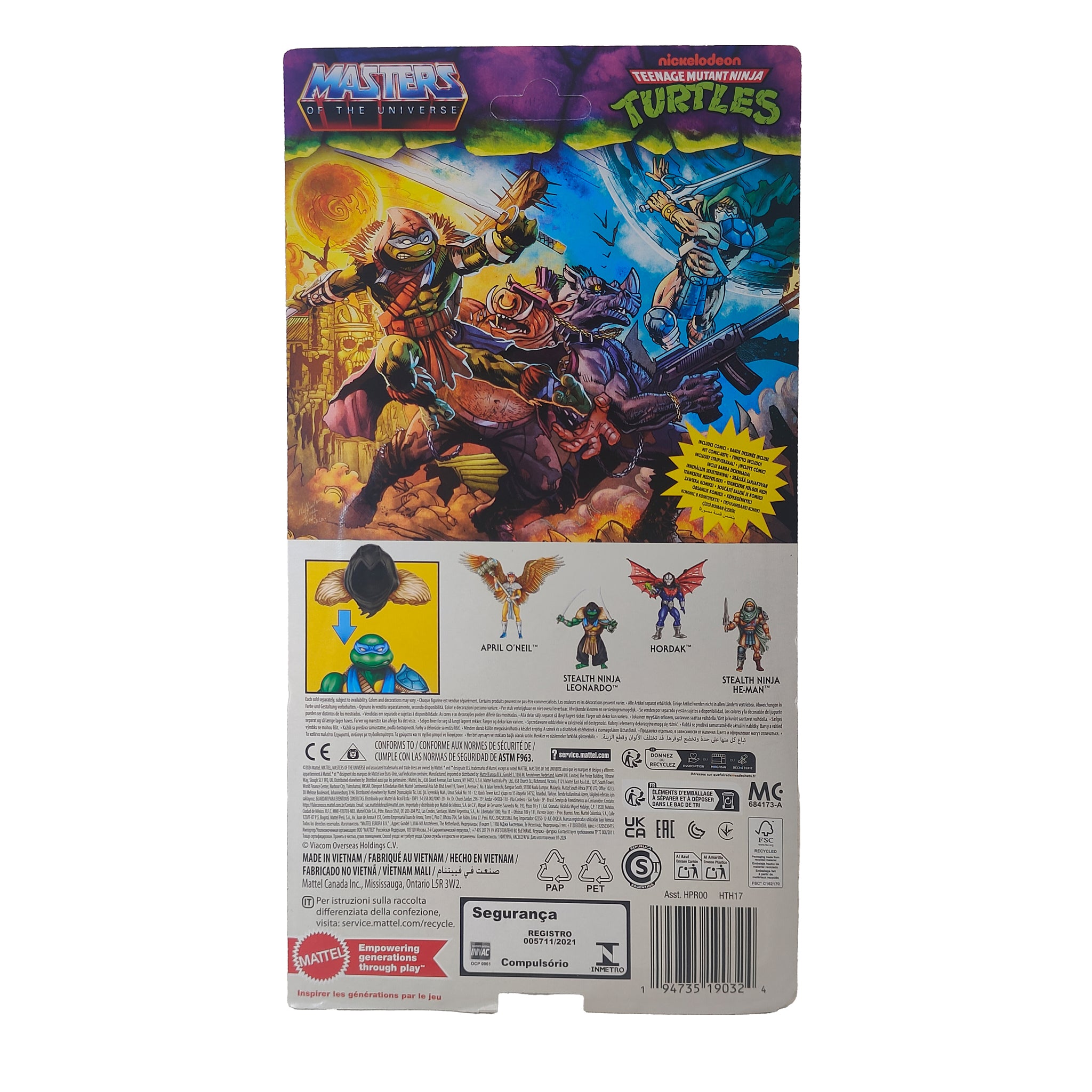 Masters of the Universe Turtles of Grayskull Leonardo Mattel Action Figure