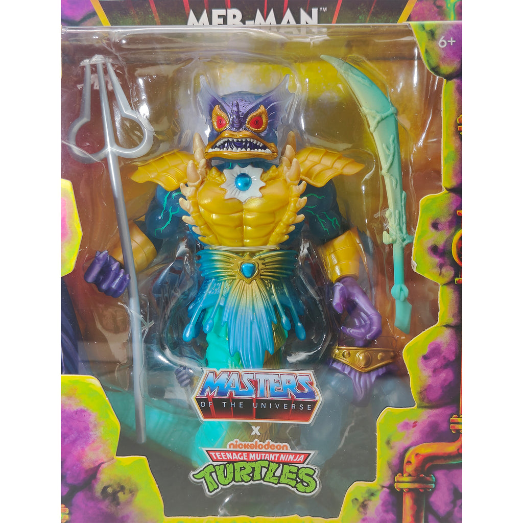 Masters of the Universe Turtles of Grayskull Mer-Man Deluxe Mattel Action Figure – Teenage Mutant Ninja Turtles, Mattel, 14 cm, pre-owned collector piece, Uncanny Collectibles Dublin Ireland