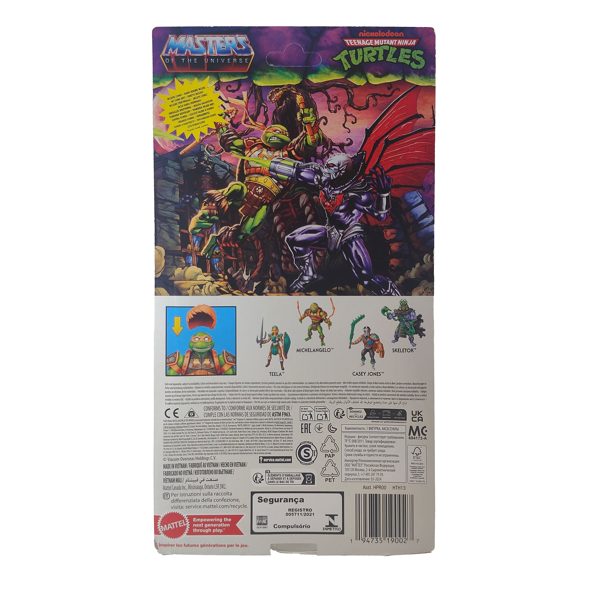 Masters of the Universe Turtles of Grayskull Michelangelo Mattel Action Figure