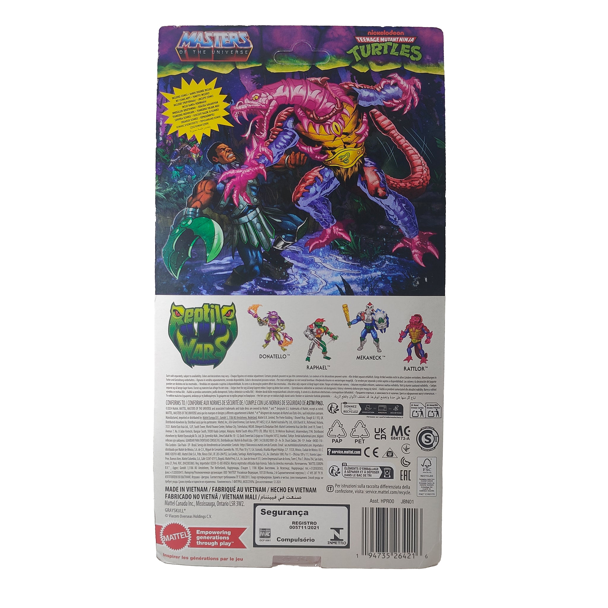 Masters of the Universe Turtles of Grayskull Rattlor Mattel Action Figure