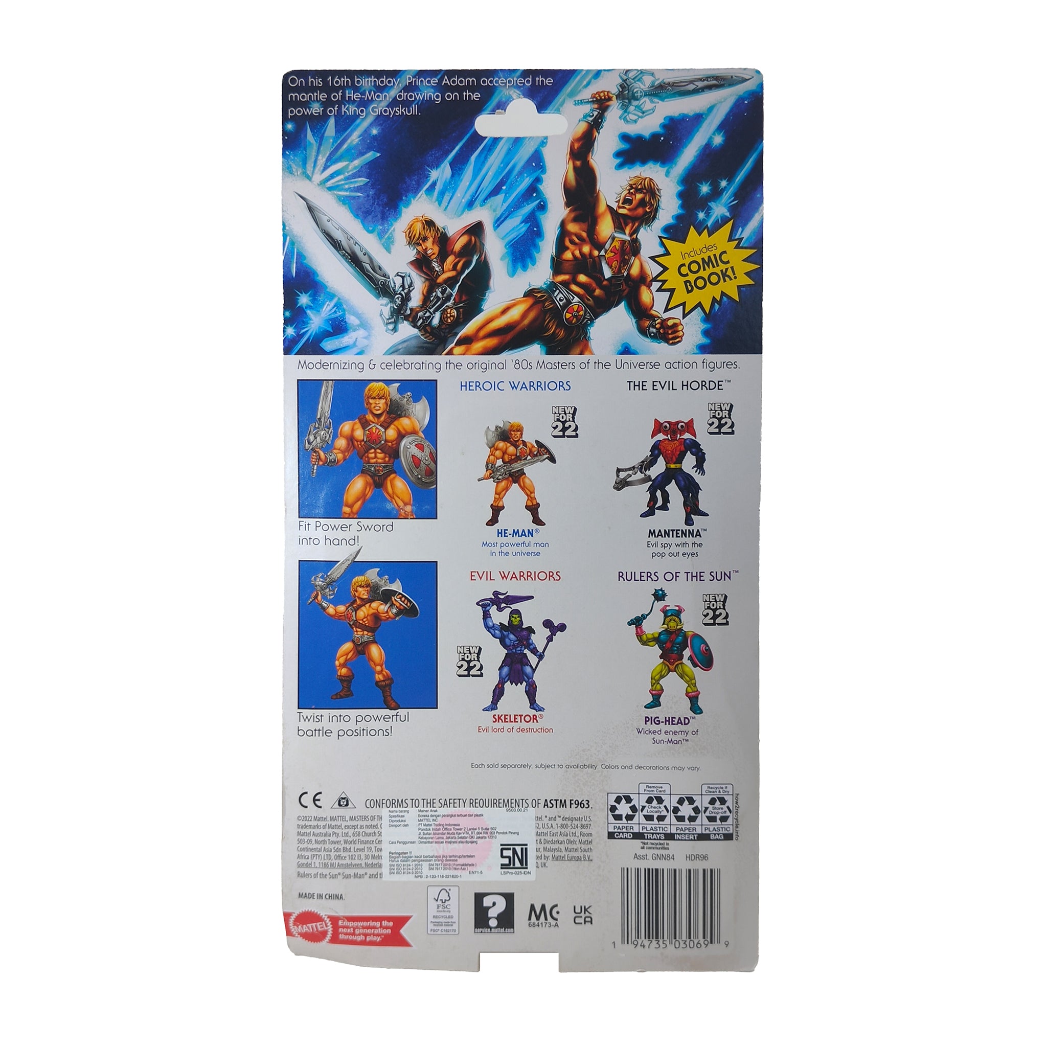 Mattel Masters of the Universe Origins He-Man Action Figure 2020 14 cm HDR96 – Masters of the Universe, Mattel, 14 cm, 2020, pre-owned collector piece, Uncanny Collectibles Dublin Ireland