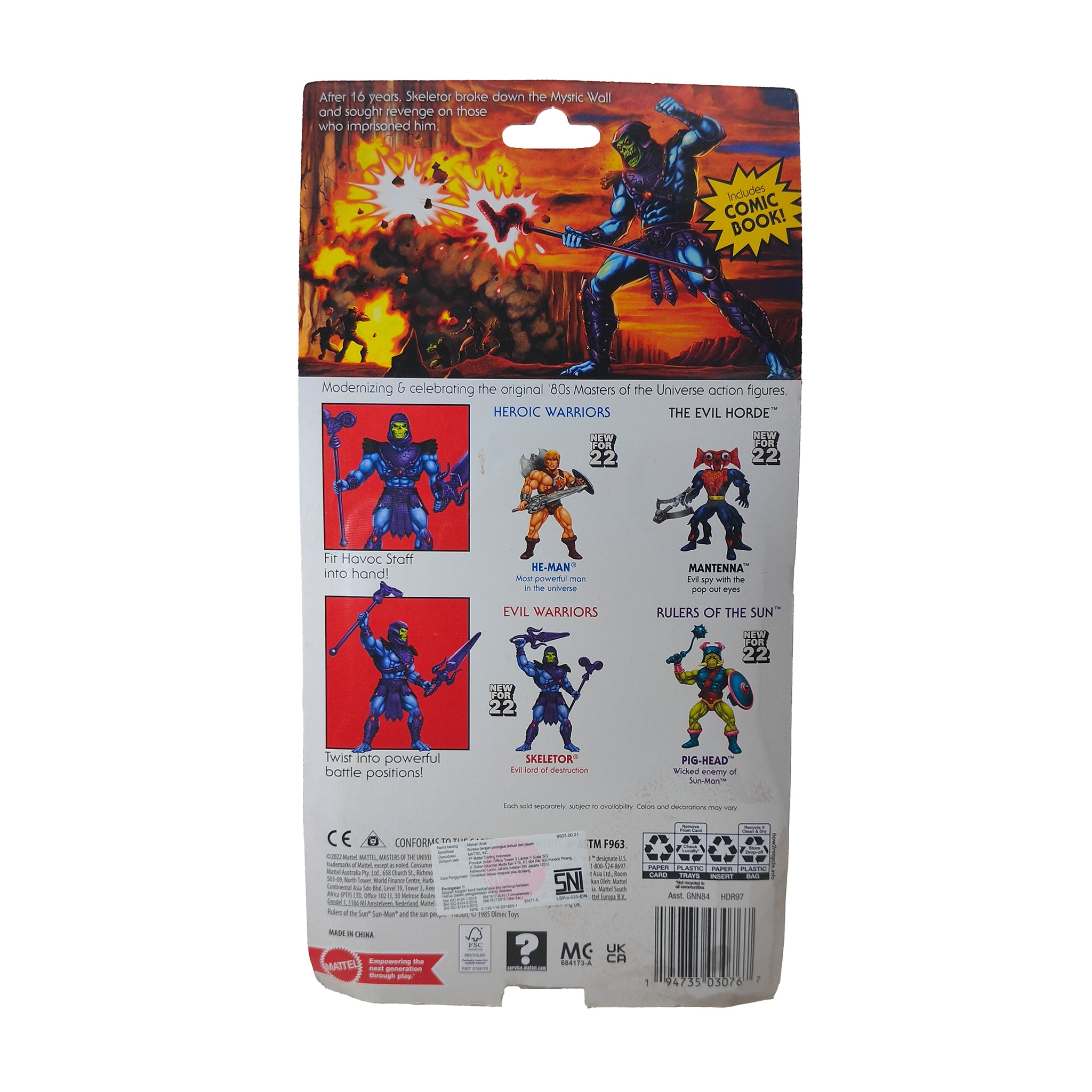 Mattel Masters of the Universe Origins Skeletor Action Figure 2020 14 cm HDR97 – Masters of the Universe, Mattel, 14 cm, 2020, pre-owned collector piece, Uncanny Collectibles Dublin Ireland