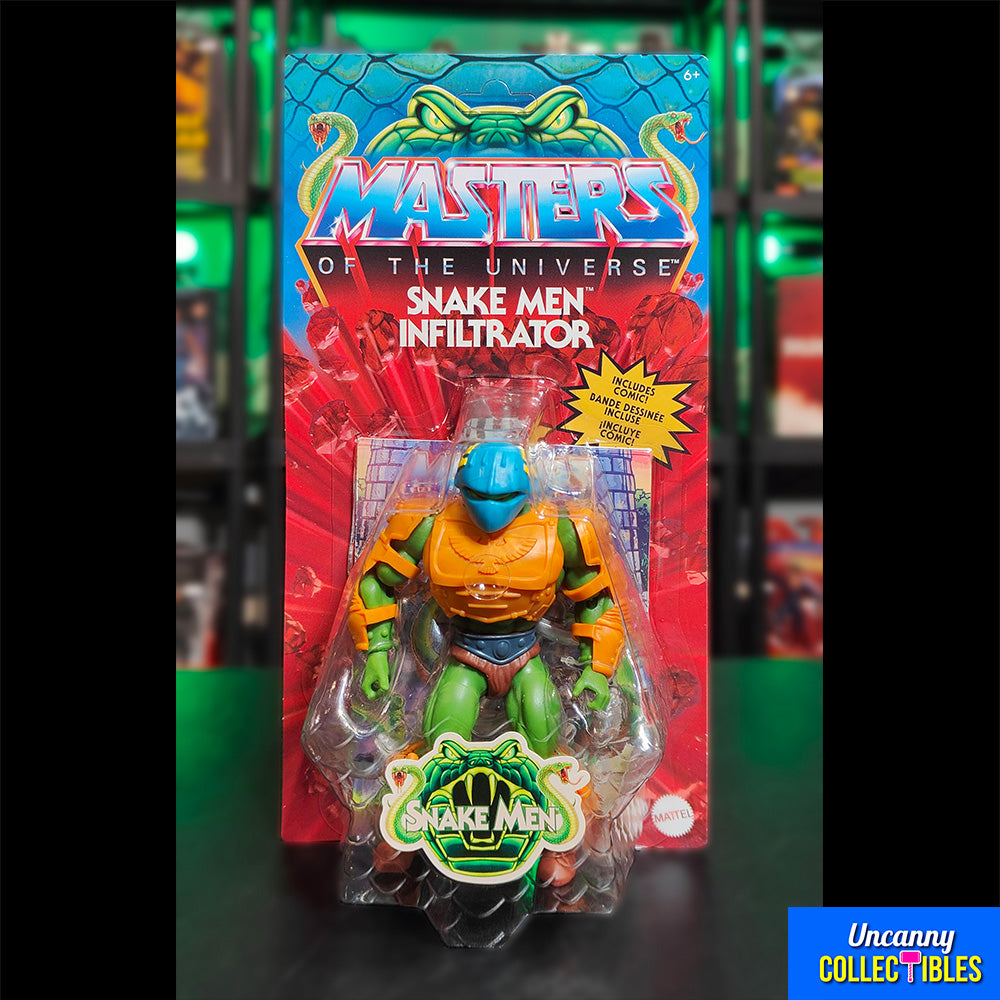 Mattel Masters of the Universe Origins Snake Men Infiltrator Action Figure 2020 14cm – Masters of the Universe, Mattel, 14 cm, 2020, brand new collector item, Uncanny Collectibles Dublin Ireland