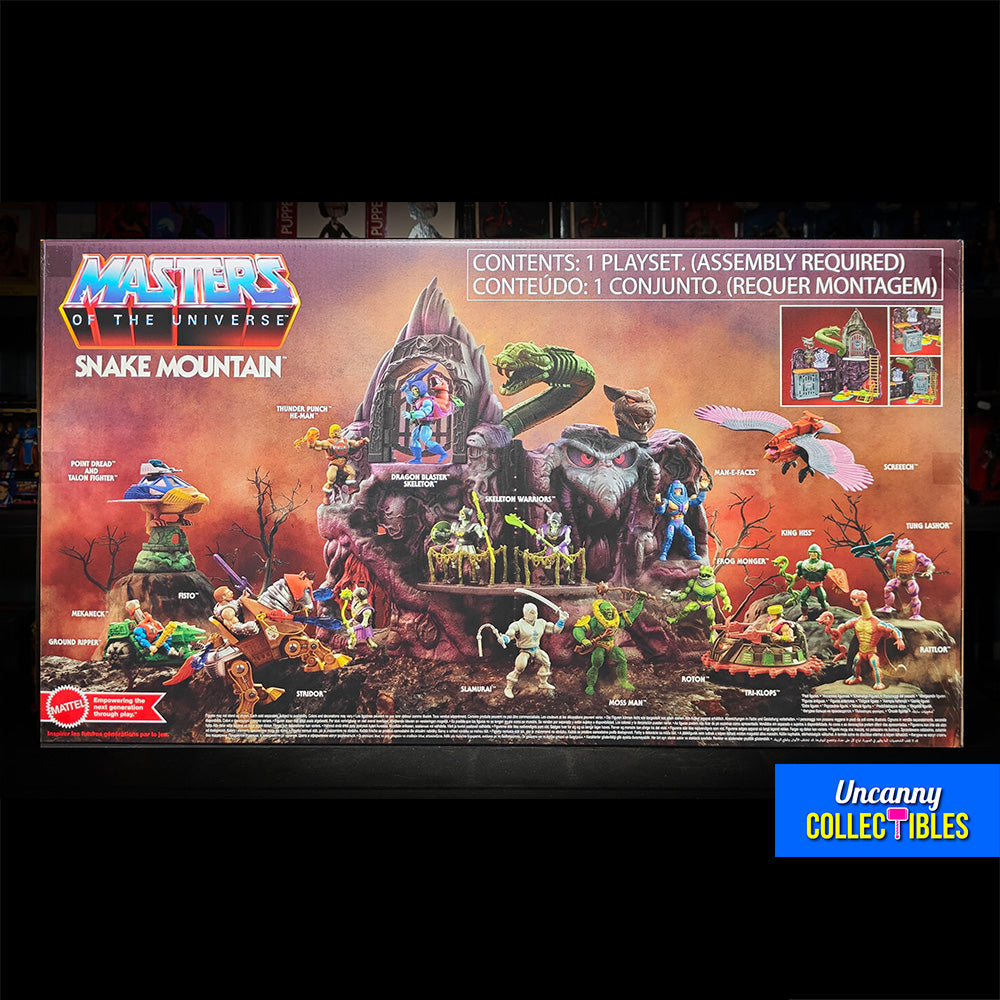 Mattel Masters of the Universe Origins Snake Mountain 58 cm Playset 2023 – Masters of the Universe, Mattel, 58 cm, 2023, pre-owned collector piece, Uncanny Collectibles Dublin Ireland