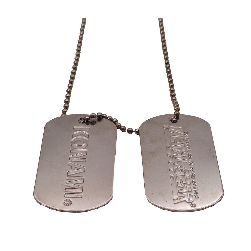 Metal Gear Solid Konami Promo Dog Tags Necklace 1999