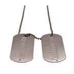 Metal Gear Solid Konami Promo Dog Tags Necklace 1999
