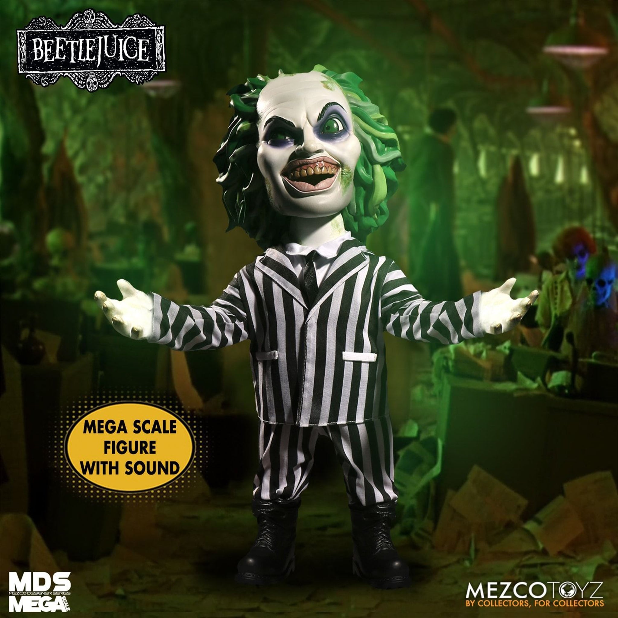Beetlejuice MDS Mega Scale Mezco Toyz Figure with Sound, 38cm, 2024, new