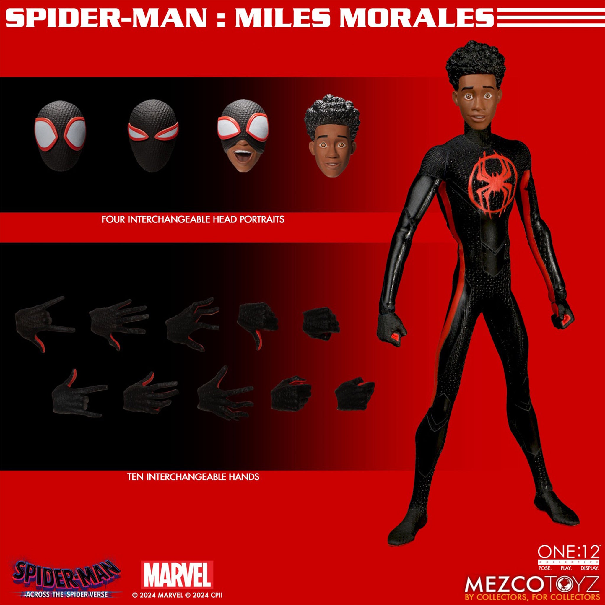 Spider-Man Miles Morales Mezco Toyz One:12 Collective Action Figure, 17cm, 2023, new
