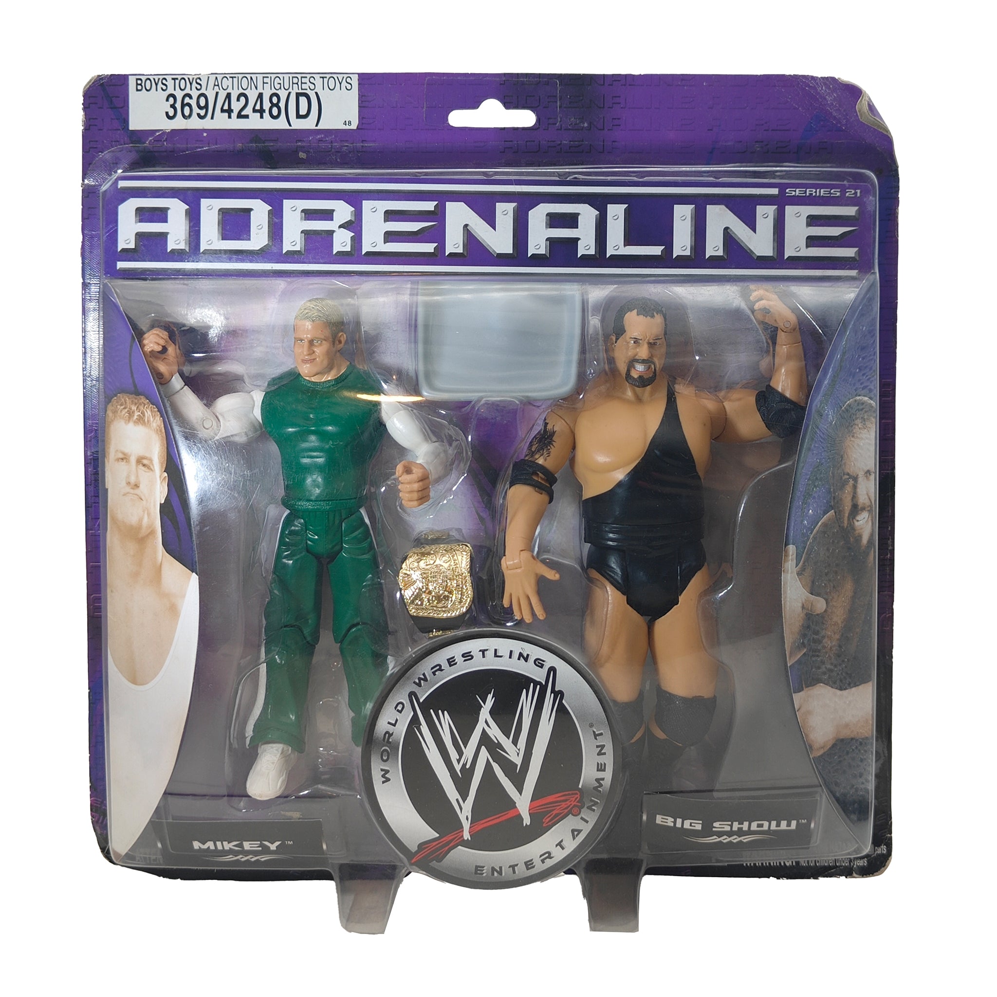 Mikey and Big Show WWE Adrenaline Series 21 Jakks Pacific Action Figure 2006 18cm – WWE, JAKKS Pacific, 18 cm, 2006, pre-owned collector piece, Uncanny Collectibles Dublin Ireland