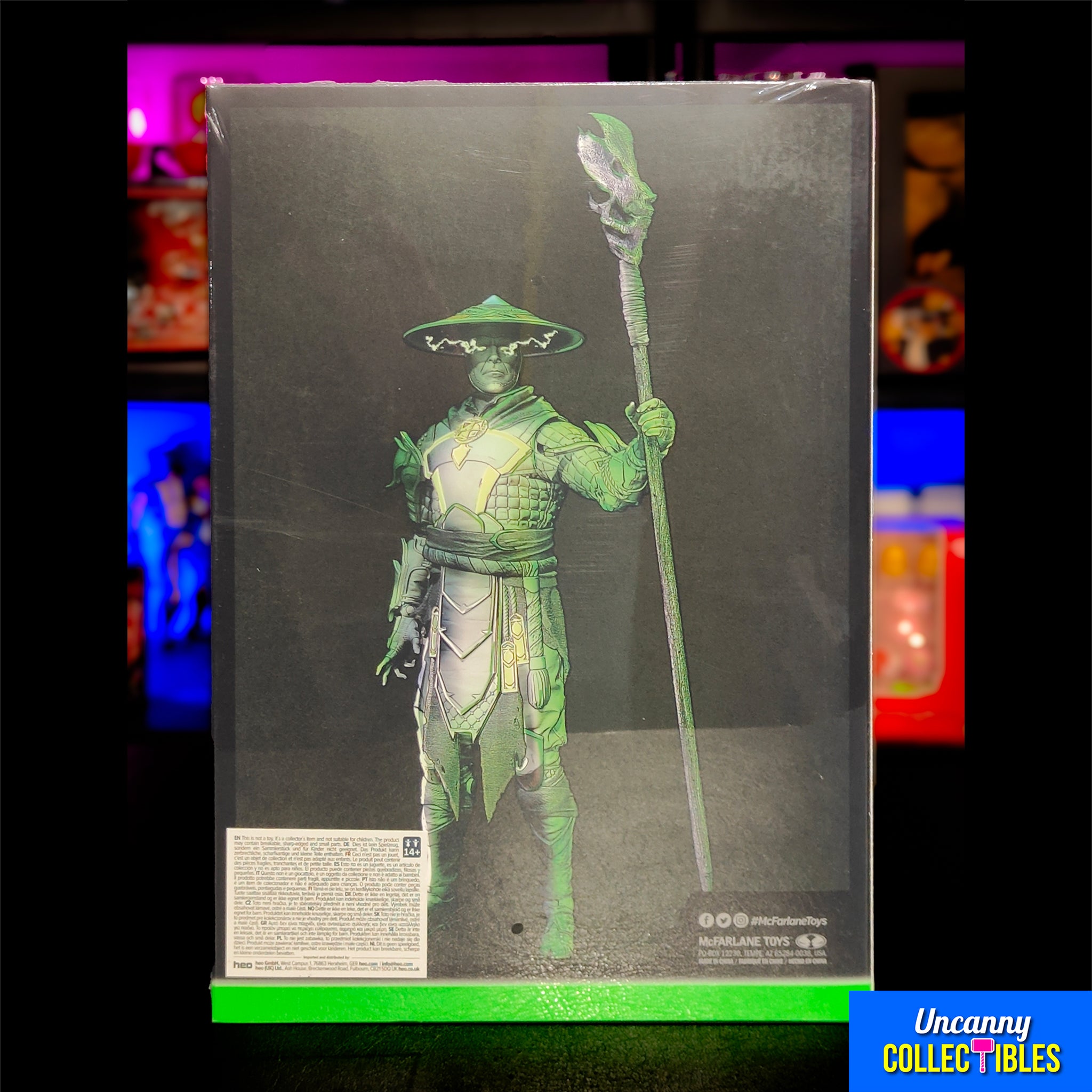 Mortal Kombat 1 Raiden Glow in the Dark Gold Label McFarlane Action Figure