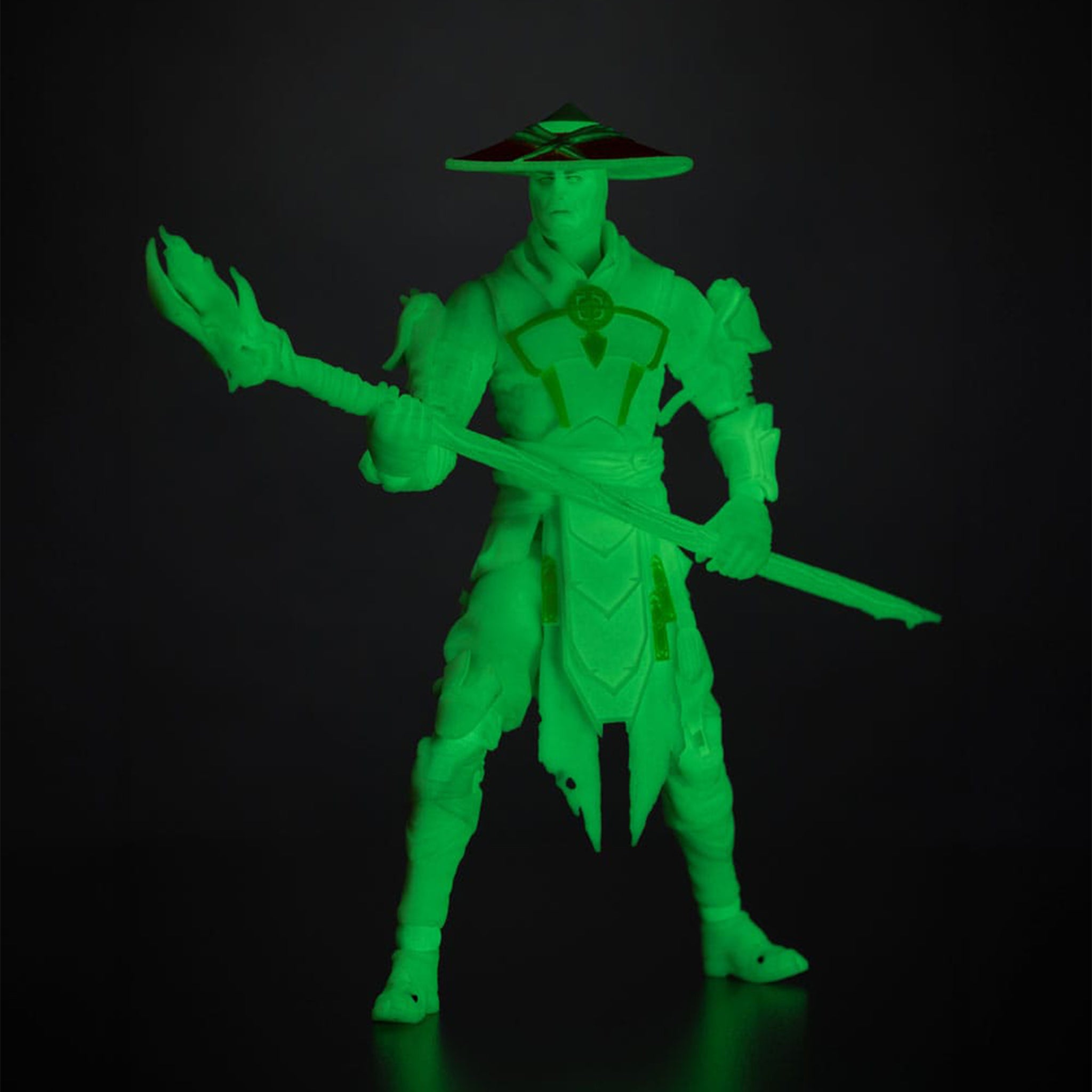 Mortal Kombat 1 Raiden Glow in the Dark Gold Label McFarlane Action Figure