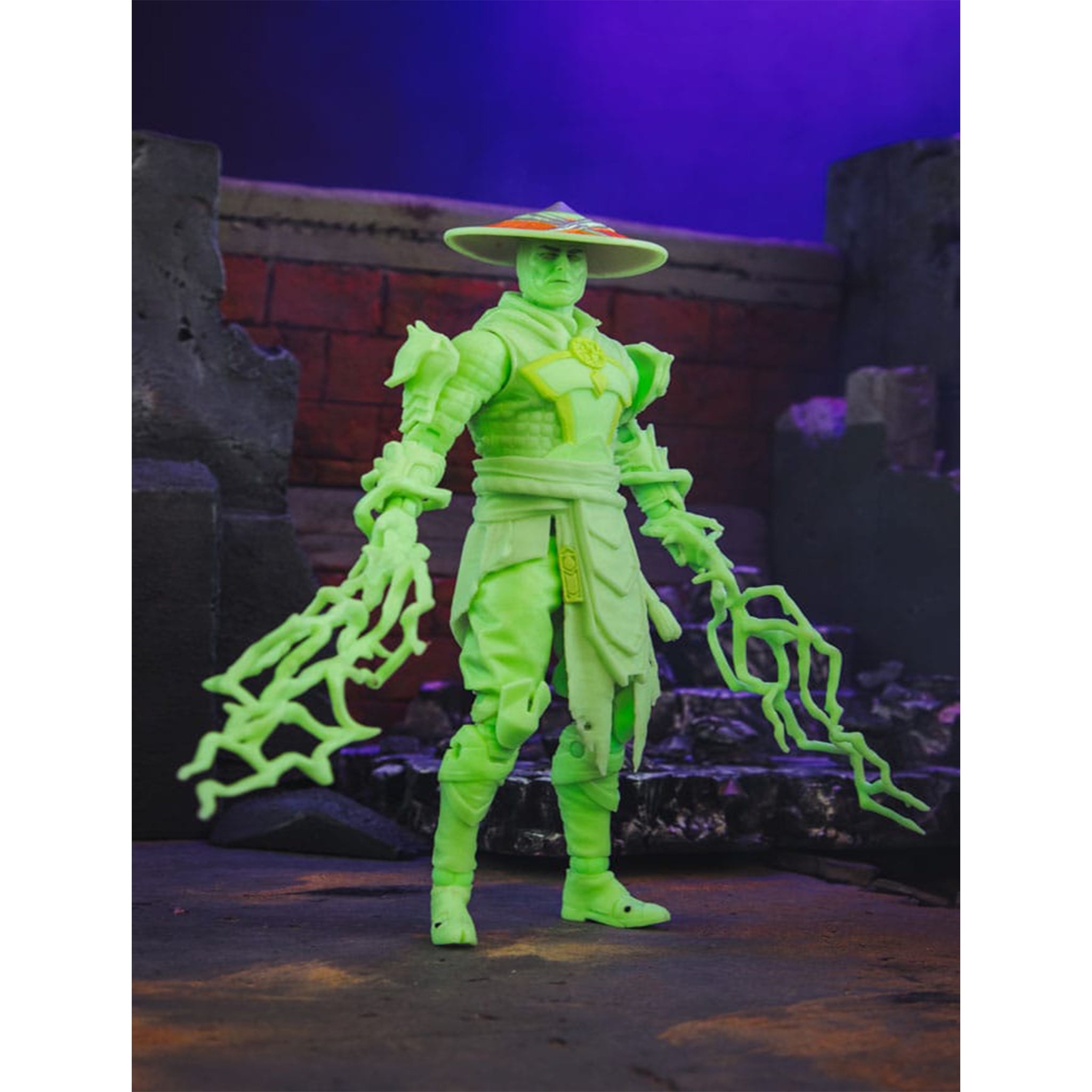 Mortal Kombat 1 Raiden Glow in the Dark Gold Label McFarlane Action Figure