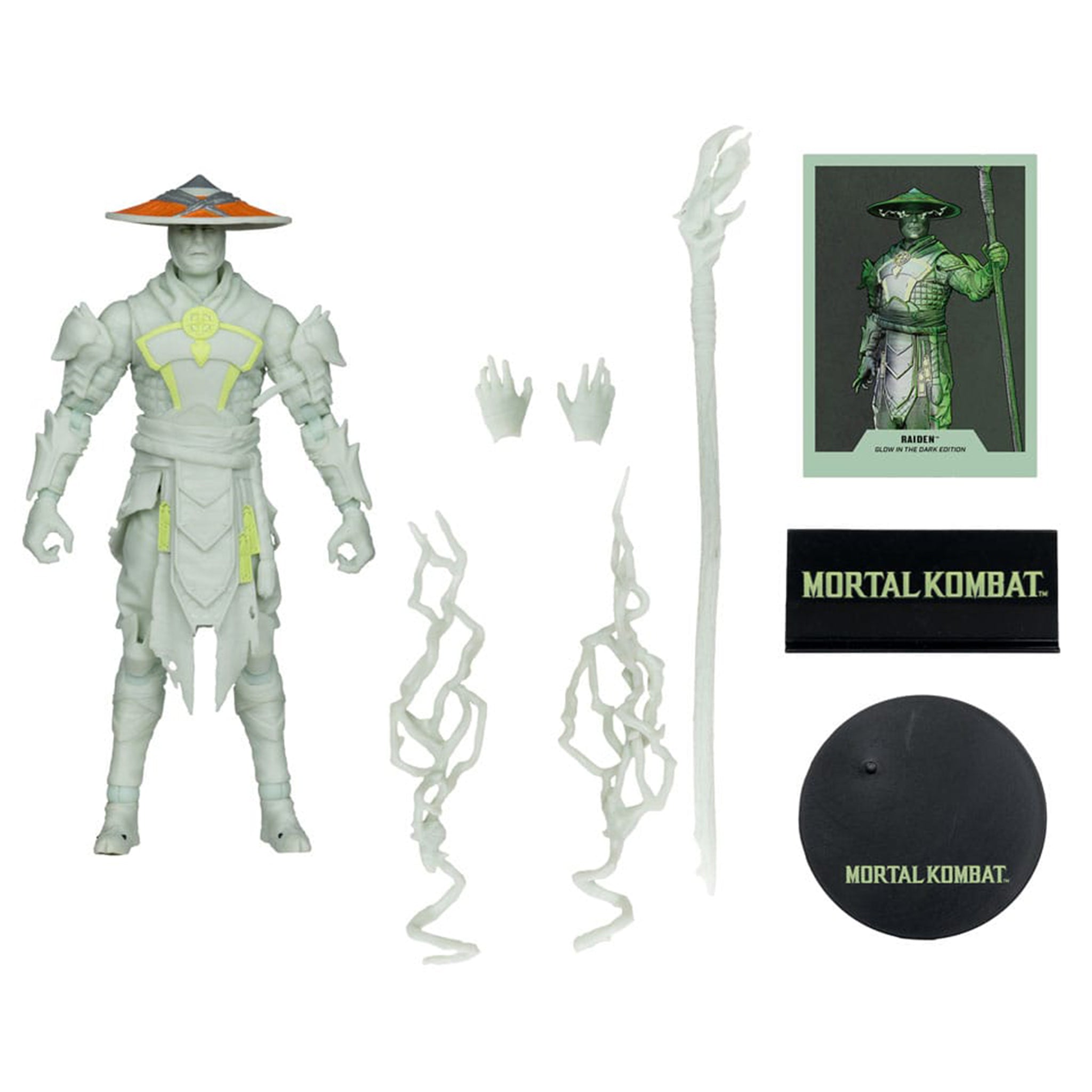 Mortal Kombat 1 Raiden Glow in the Dark Gold Label McFarlane Action Figure
