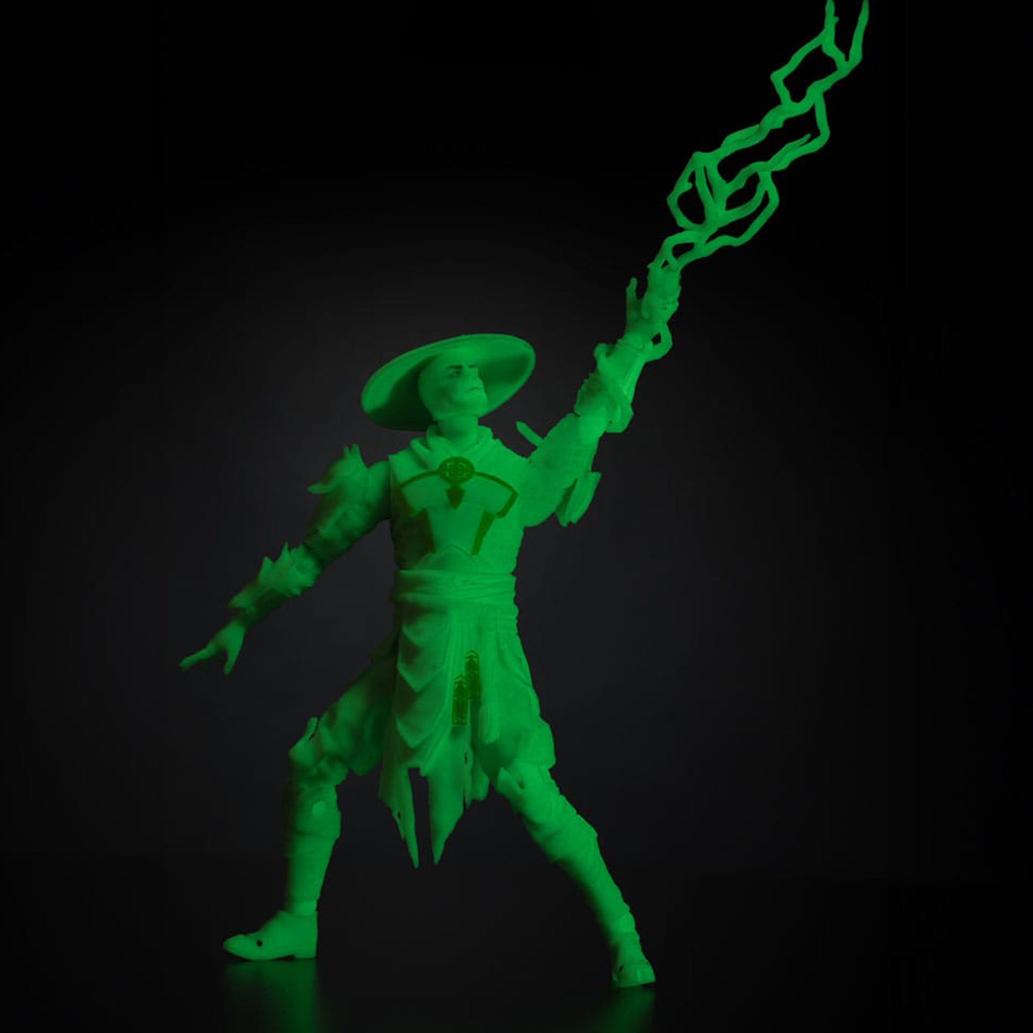 Mortal Kombat 1 Raiden Glow in the Dark Gold Label McFarlane Action Figure