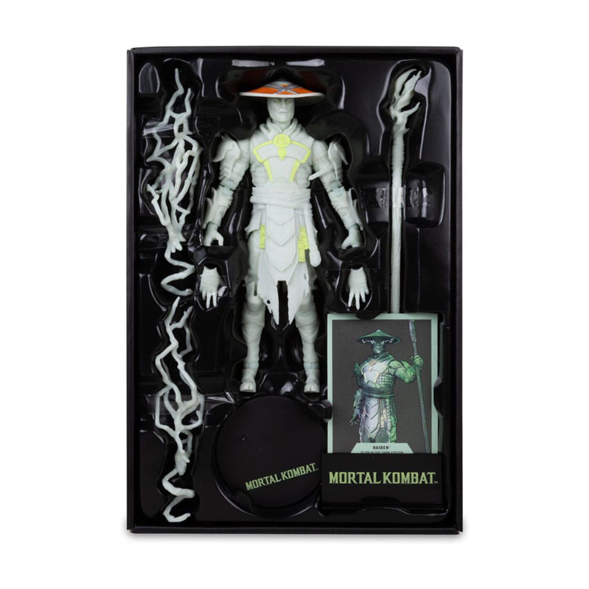 Mortal Kombat 1 Raiden Glow in the Dark Gold Label McFarlane Action Figure