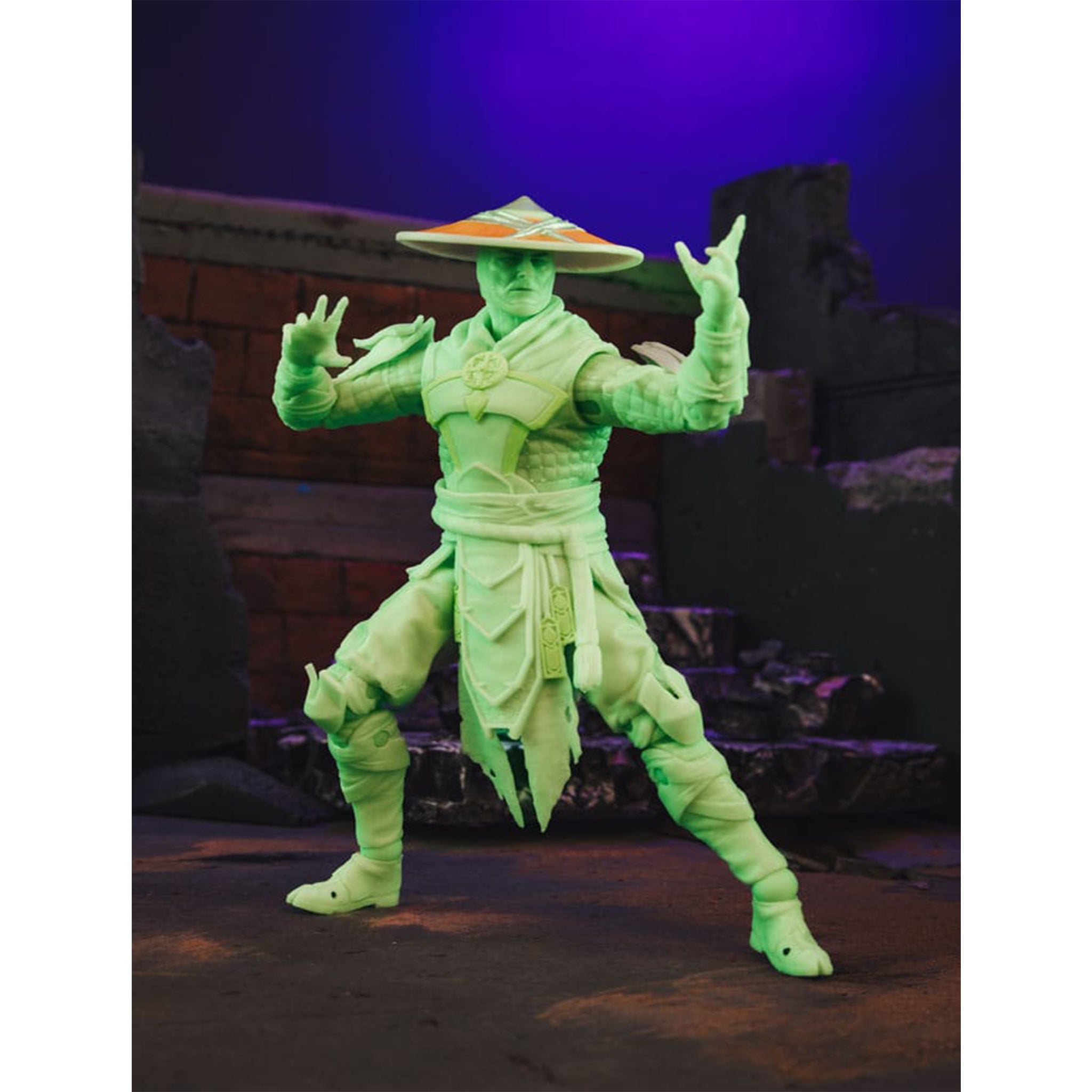 Mortal Kombat 1 Raiden Glow in the Dark Gold Label McFarlane Action Figure