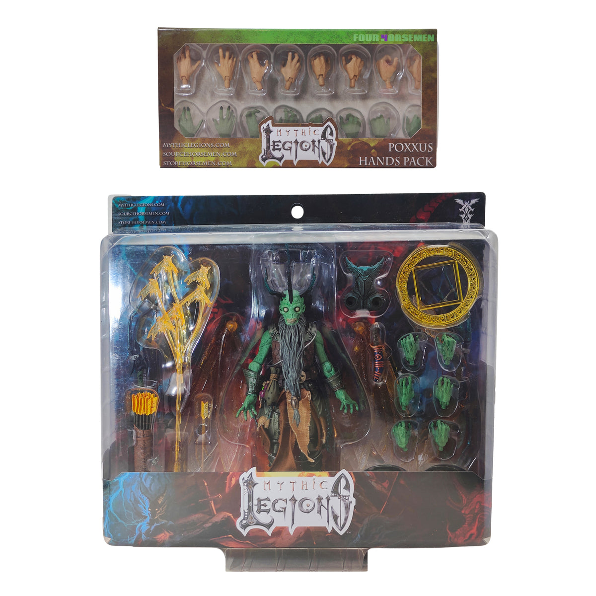 Mythic Legions Poxxus Deluxe Figure and Hands Pack Four Horsemen Bundle 2023