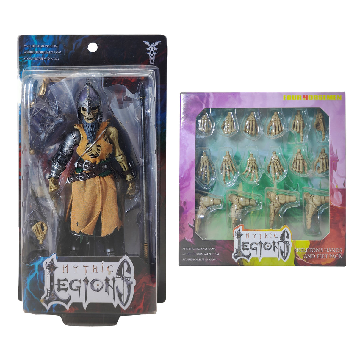 Mythic Legions Thorasis All Stars 6 Four Horsemen Figure and Skeleton Hands Pack, 15cm, pre-owned