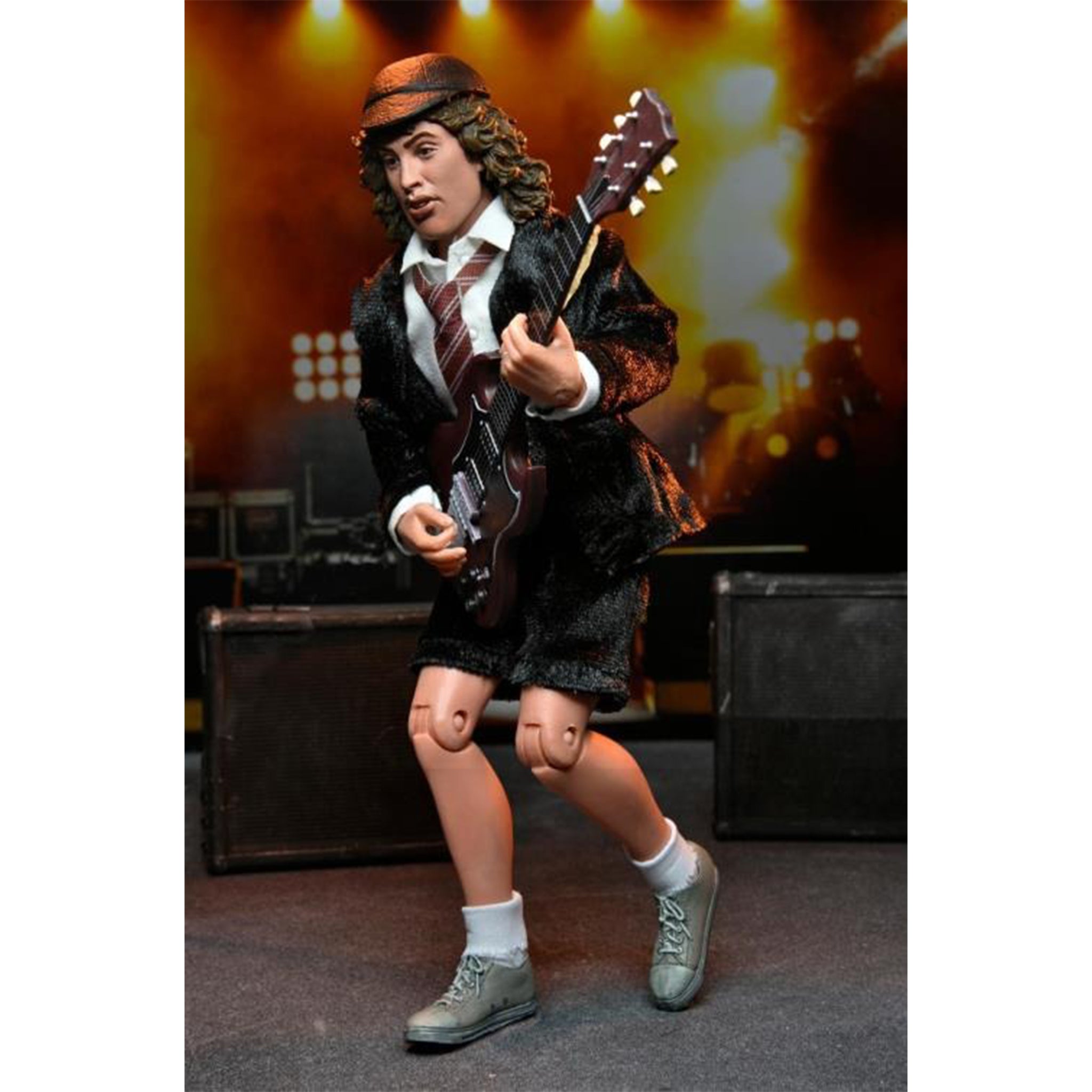 NECA AC/DC Angus Young Highway to Hell Retro Clothed Action Figure 20cm