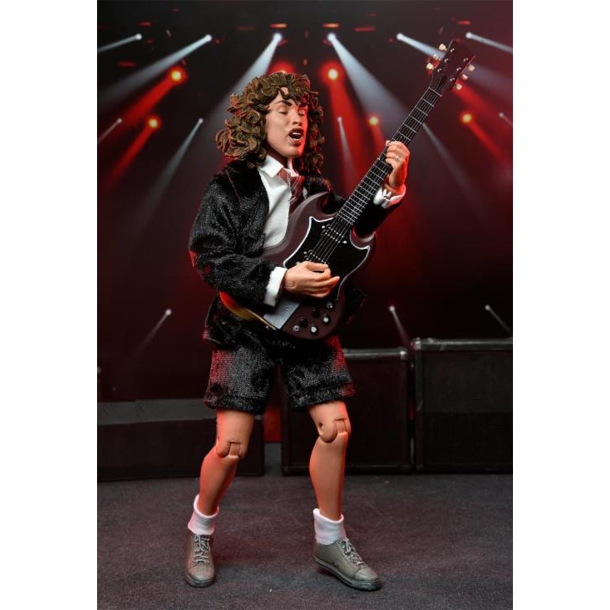 NECA AC/DC Angus Young Highway to Hell Retro Clothed Action Figure 20cm