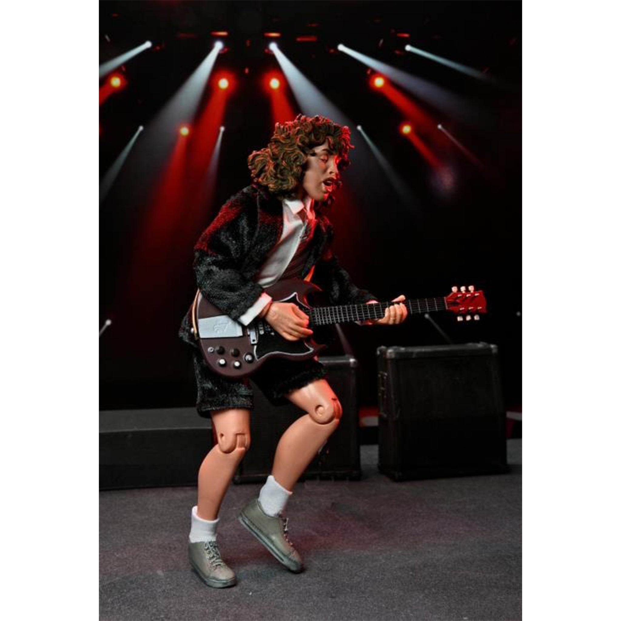 NECA AC/DC Angus Young Highway to Hell Retro Clothed Action Figure 20cm