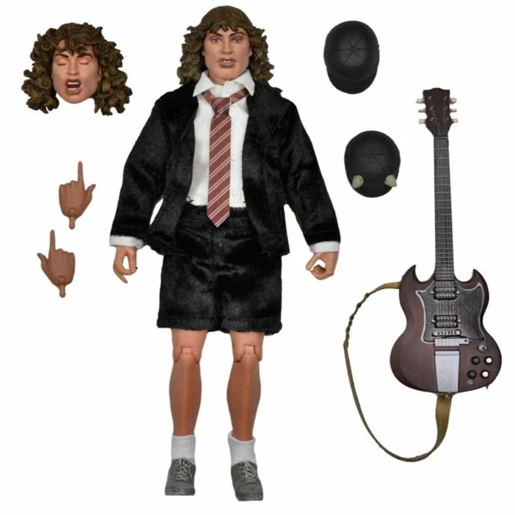 NECA AC/DC Angus Young Highway to Hell Retro Clothed Action Figure 20cm