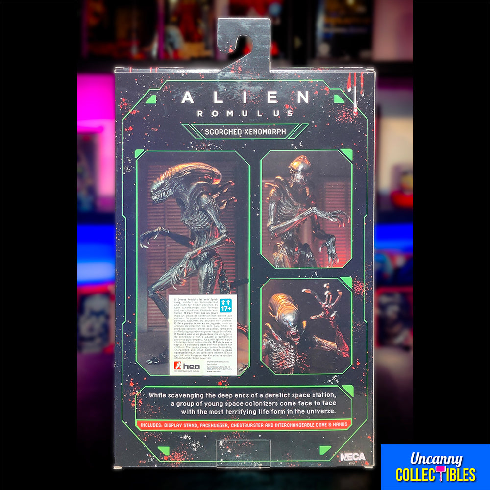 NECA Alien Romulus Ultimate Scorched Xenomorph 23 cm Action Figure – Alien, NECA, 23 cm, 2024, brand new collector item, Uncanny Collectibles Dublin Ireland