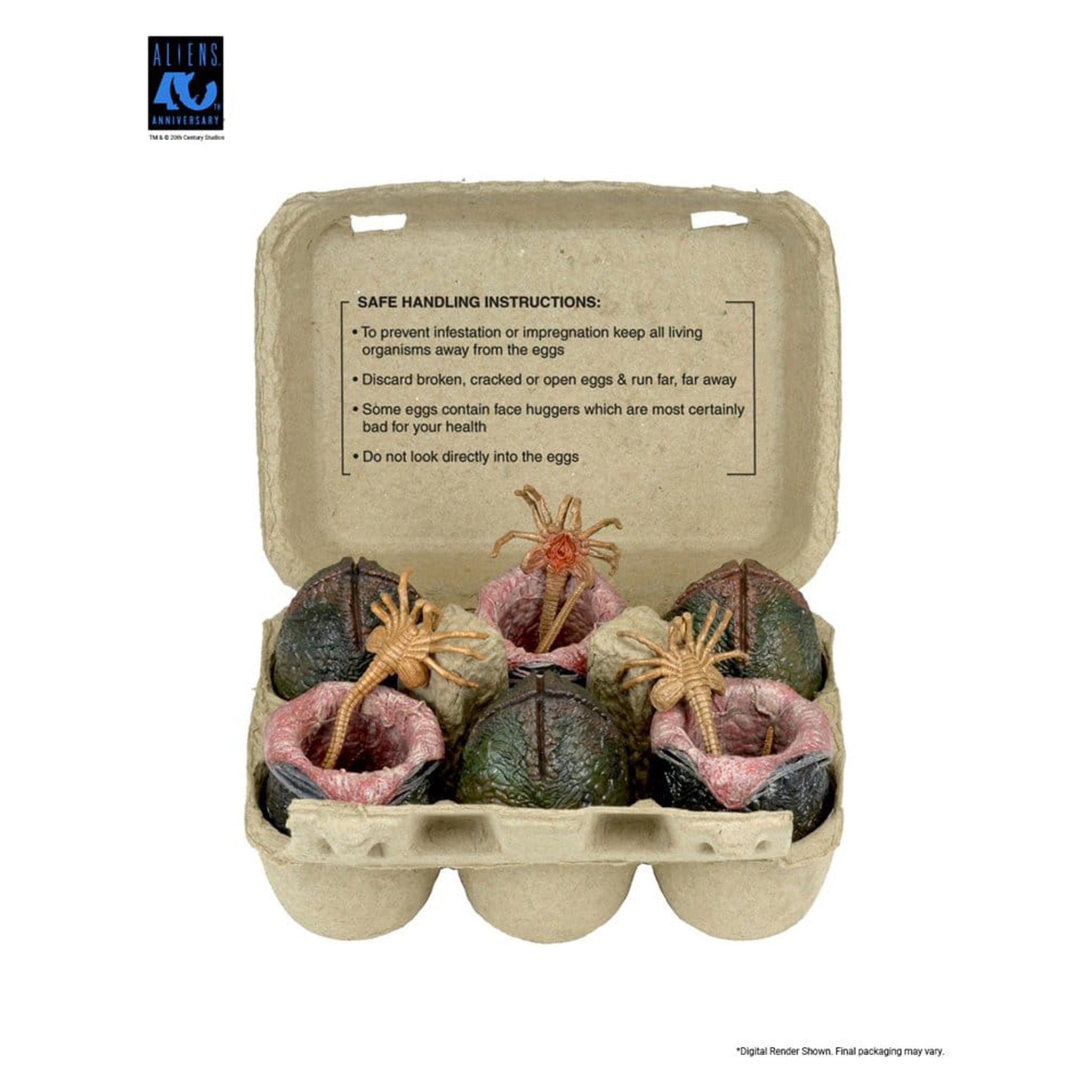 NECA Aliens 40th Anniversary Carton of Alien Eggs 6-Pack Accessory Set