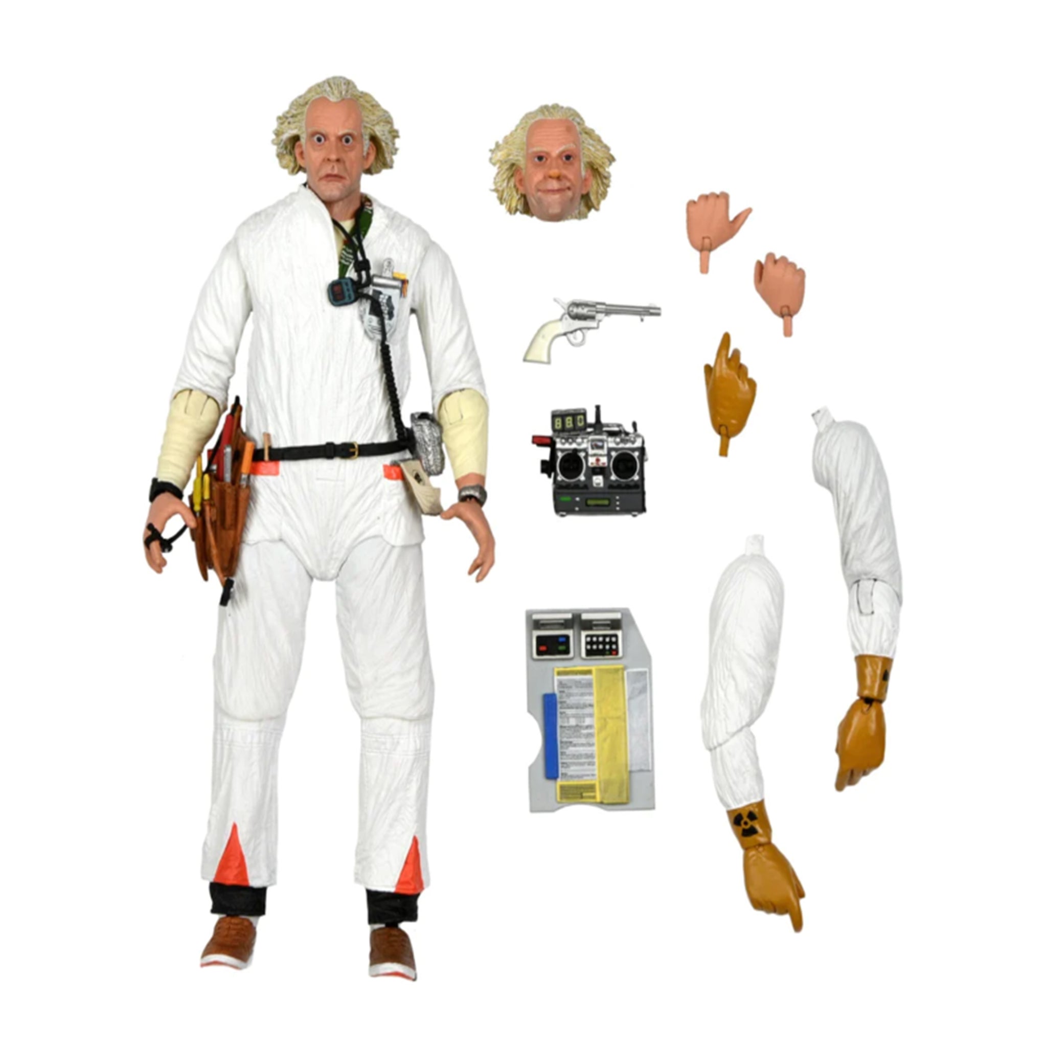 NECA Back To The Future Ultimate Doc Brown Action Figure 18cm – Movie Icons & Heroes, NECA, 18 cm, brand new collector item, Uncanny Collectibles Dublin Ireland