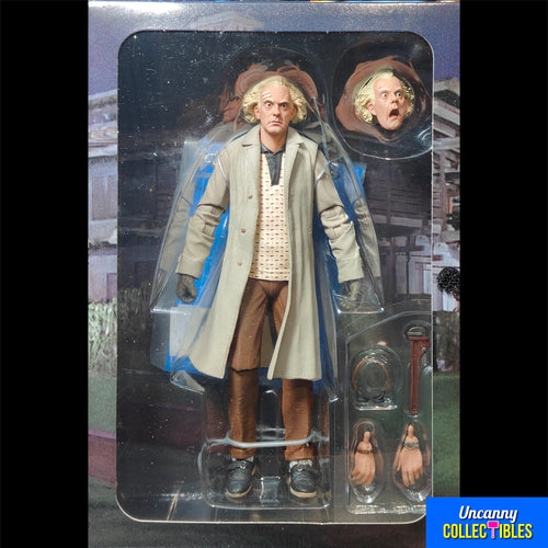 NECA Back To The Future Ultimate Doc Brown Action Figure 18cm – Movie Icons & Heroes, NECA, 18 cm, brand new collector item, Uncanny Collectibles Dublin Ireland