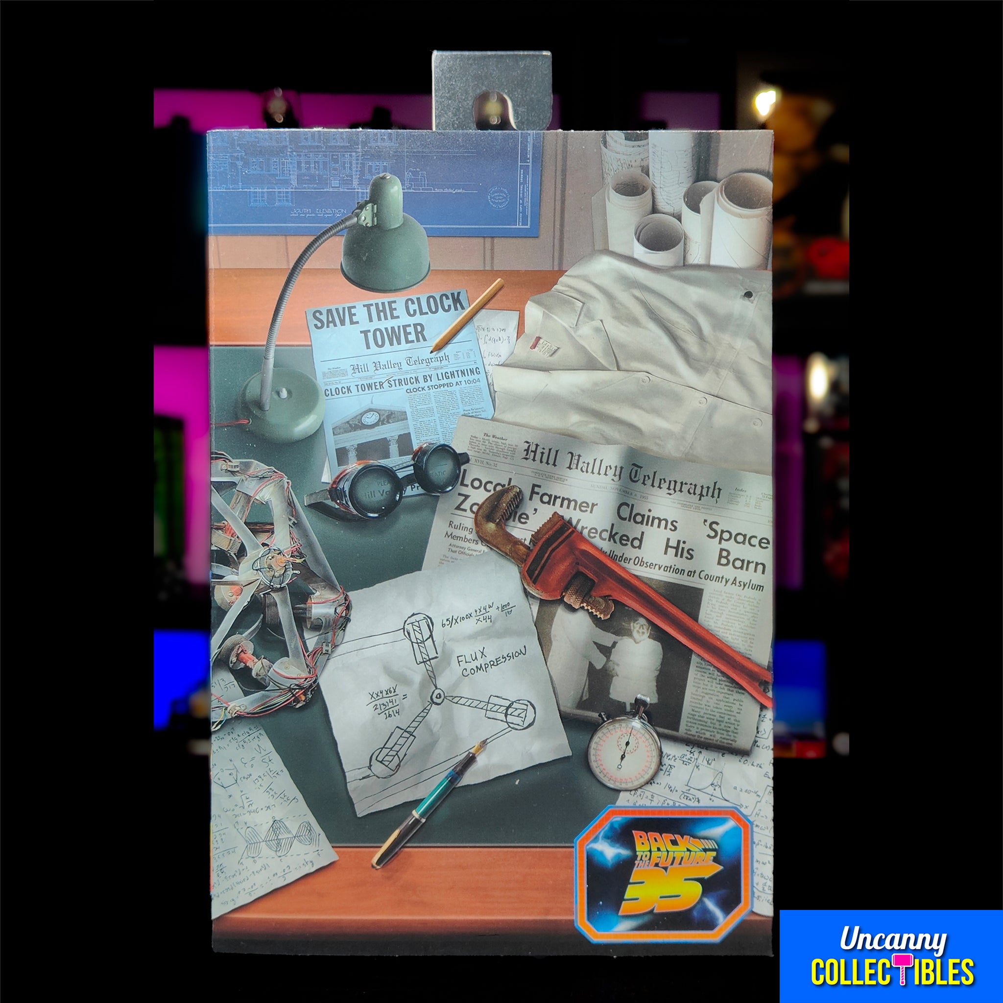 NECA Back To The Future Ultimate Doc Brown Action Figure 18cm – Movie Icons & Heroes, NECA, 18 cm, brand new collector item, Uncanny Collectibles Dublin Ireland