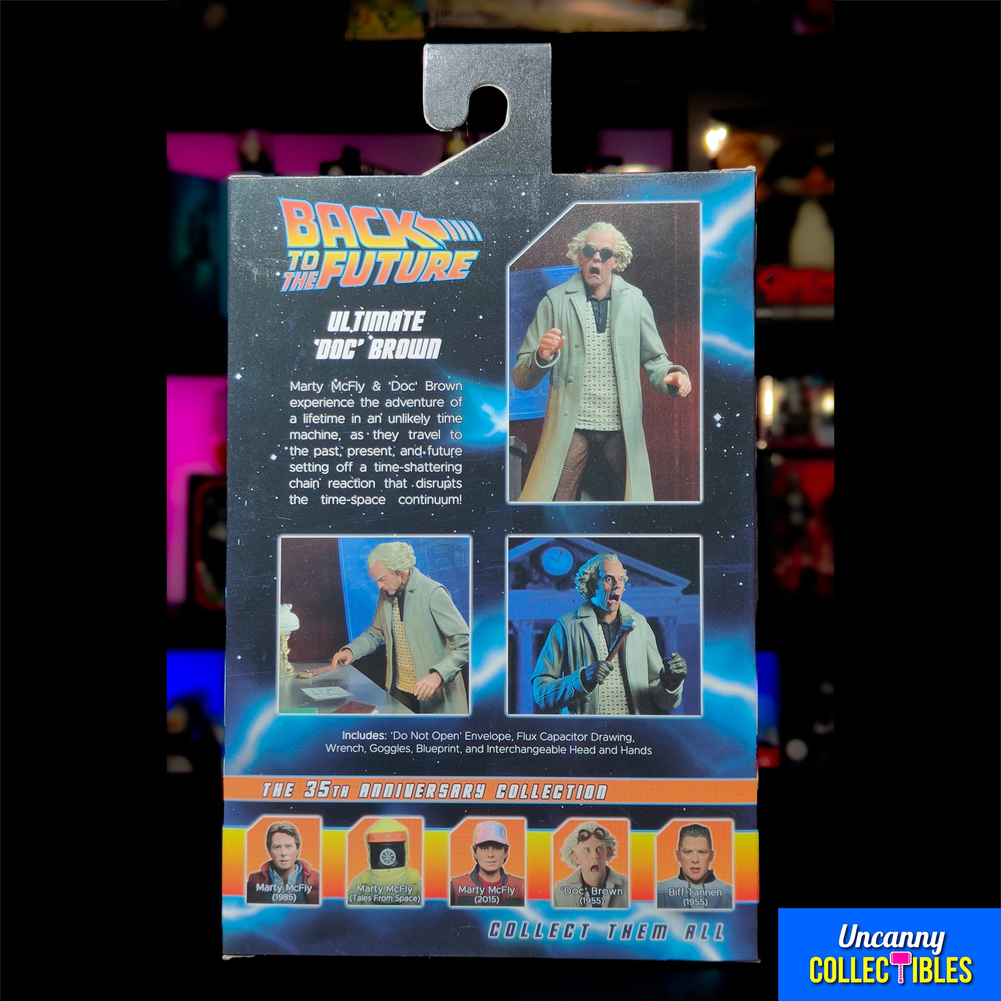 NECA Back To The Future Ultimate Doc Brown Action Figure 18cm – Movie Icons & Heroes, NECA, 18 cm, brand new collector item, Uncanny Collectibles Dublin Ireland
