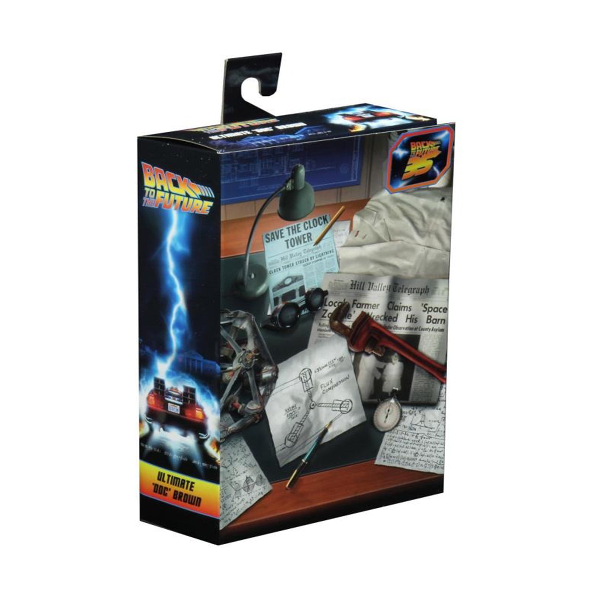 NECA Back To The Future Ultimate Doc Brown Action Figure 18cm – Movie Icons & Heroes, NECA, 18 cm, brand new collector item, Uncanny Collectibles Dublin Ireland