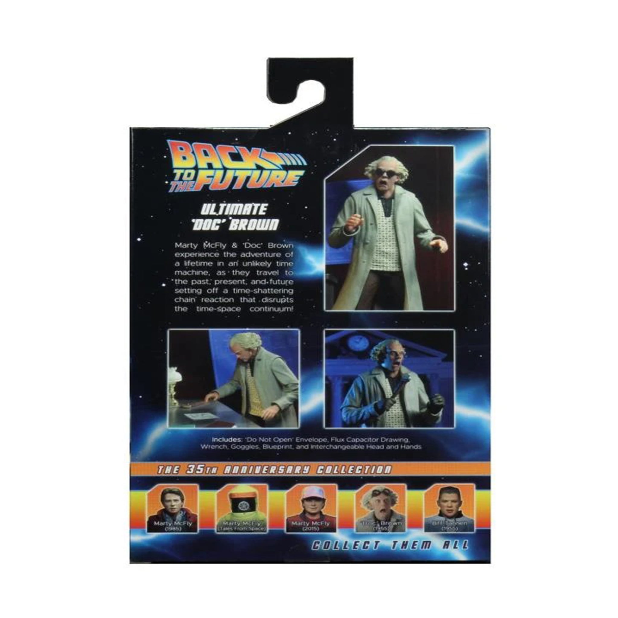 NECA Back To The Future Ultimate Doc Brown Action Figure 18cm – Movie Icons & Heroes, NECA, 18 cm, brand new collector item, Uncanny Collectibles Dublin Ireland