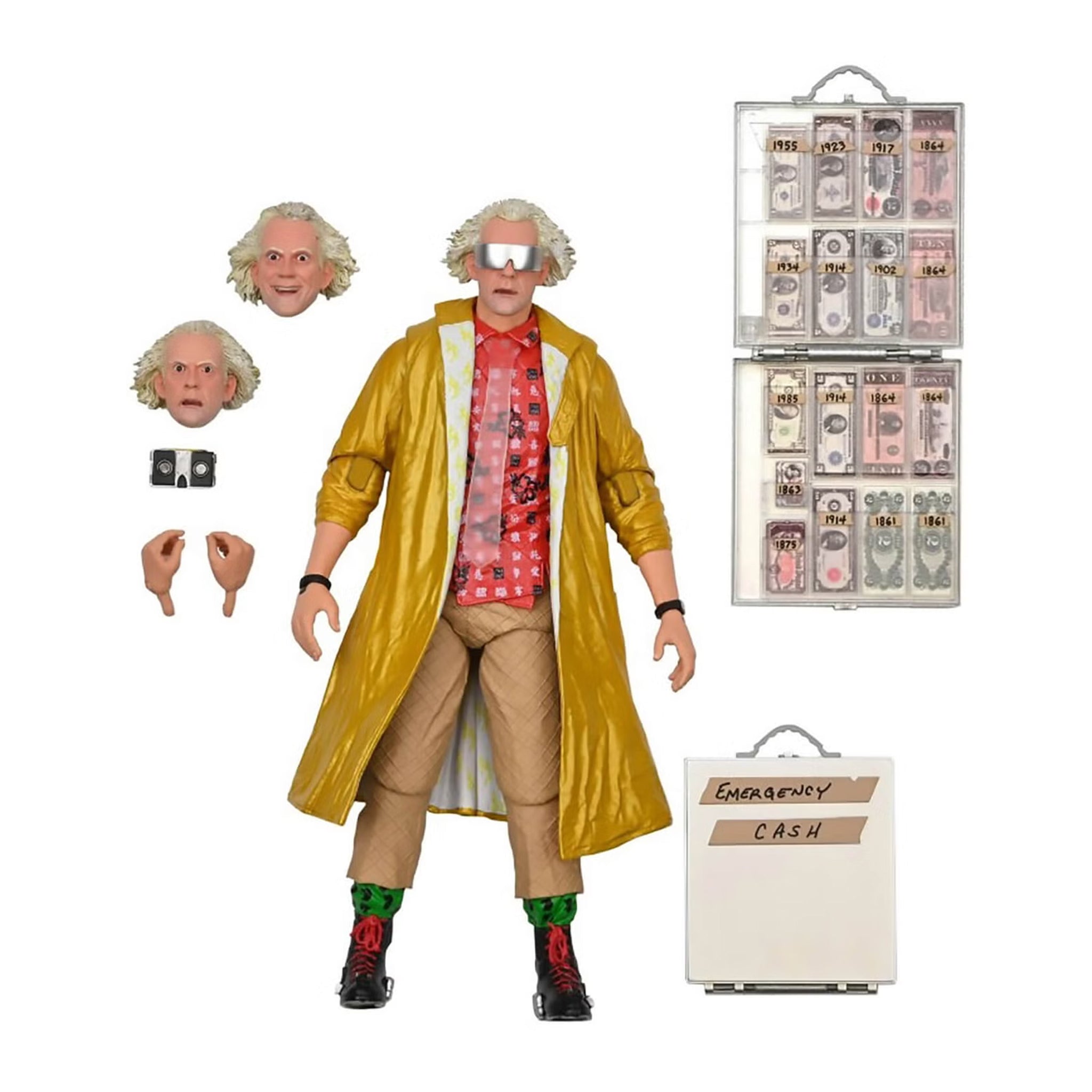NECA Back To The Future Ultimate Doc Brown Action Figure 18cm – Movie Icons & Heroes, NECA, 18 cm, brand new collector item, Uncanny Collectibles Dublin Ireland