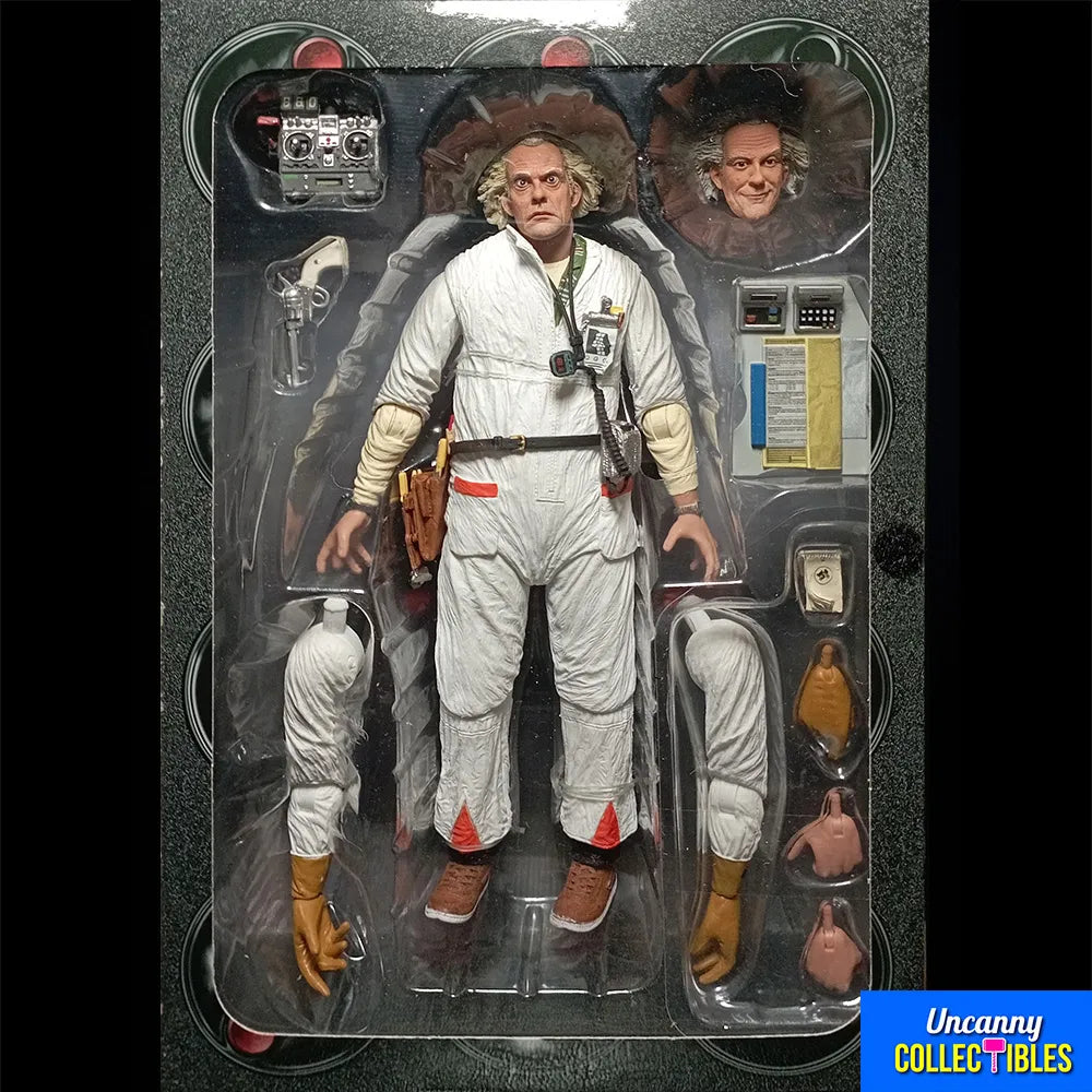NECA Back To The Future Ultimate Doc Brown Action Figure 18cm – Movie Icons & Heroes, NECA, 18 cm, brand new collector item, Uncanny Collectibles Dublin Ireland