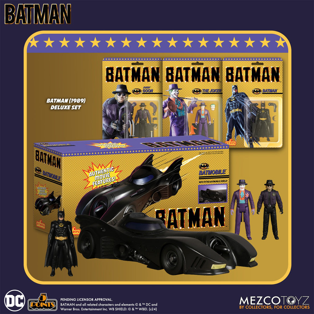 Batman 1989 5 Points Deluxe Mezco Toyz Box Set – photo 12 of 16