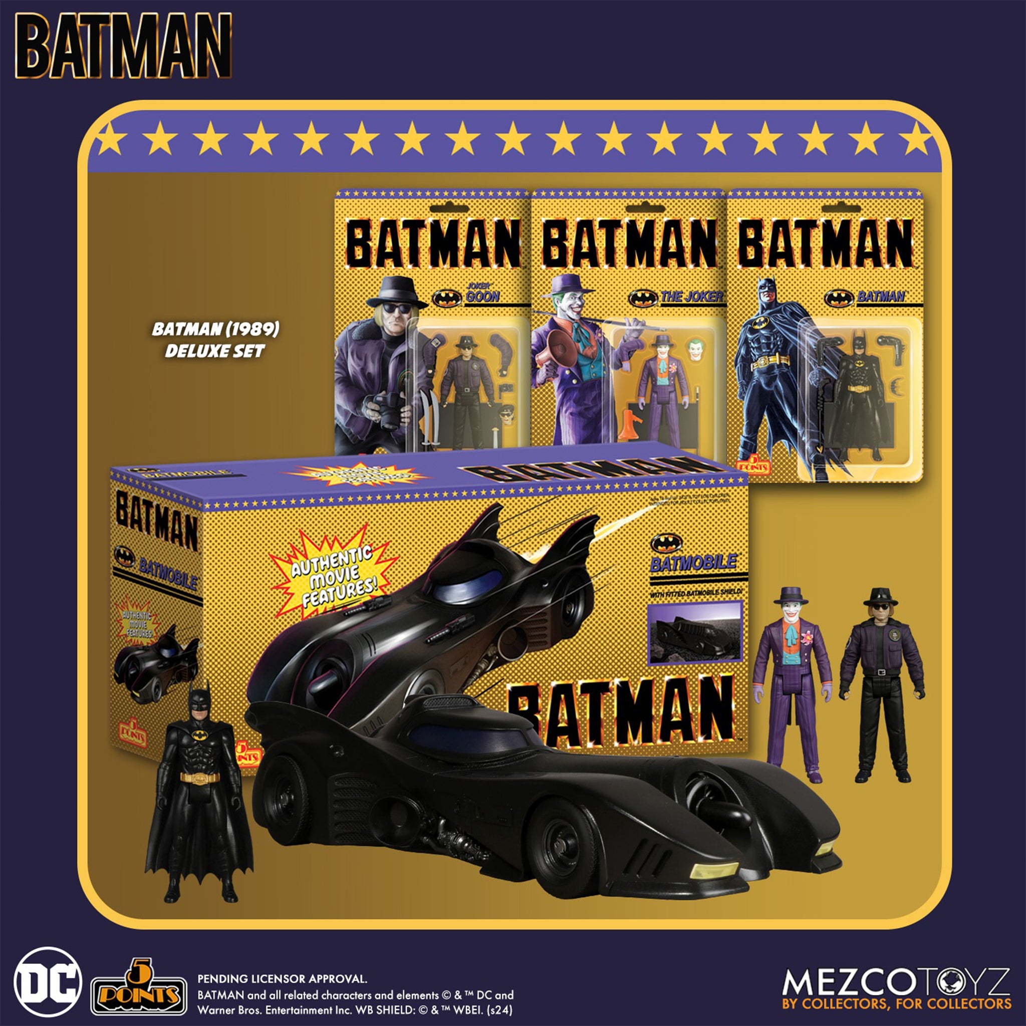 Batman 1989 5 Points Deluxe Mezco Toyz Box Set – photo 12 of 16