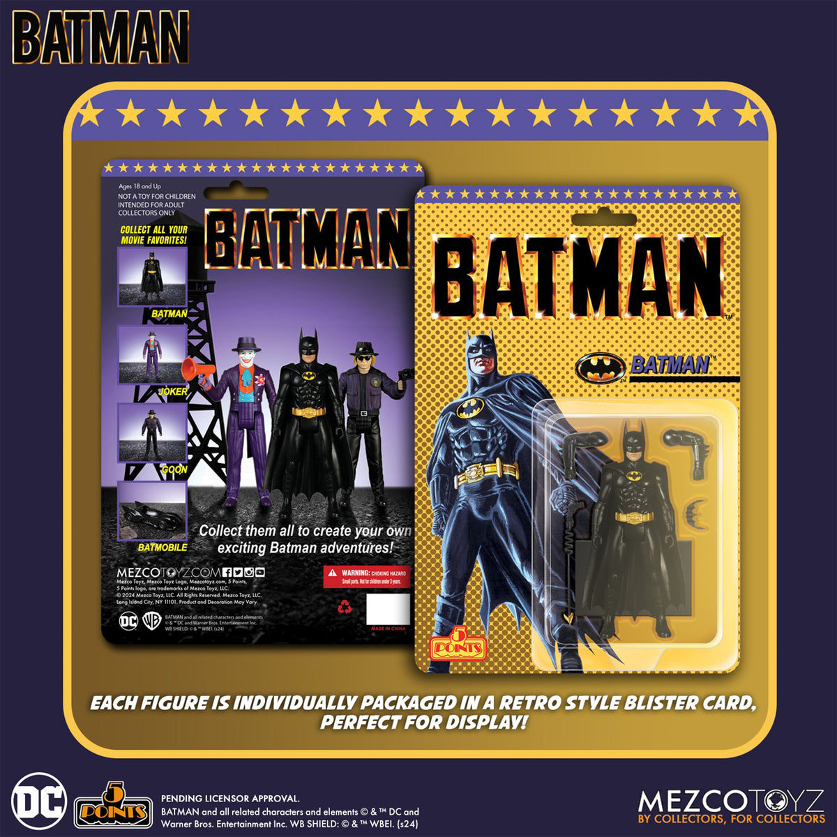 Batman 1989 5 Points Deluxe Mezco Toyz Box Set – photo 11 of 16
