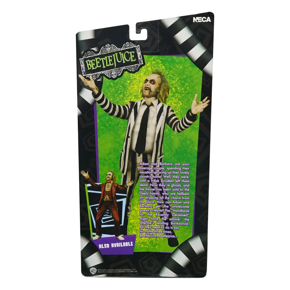 NECA Beetlejuice 1988 Black and White Striped Suit Beetlejuice Action Figure 18cm